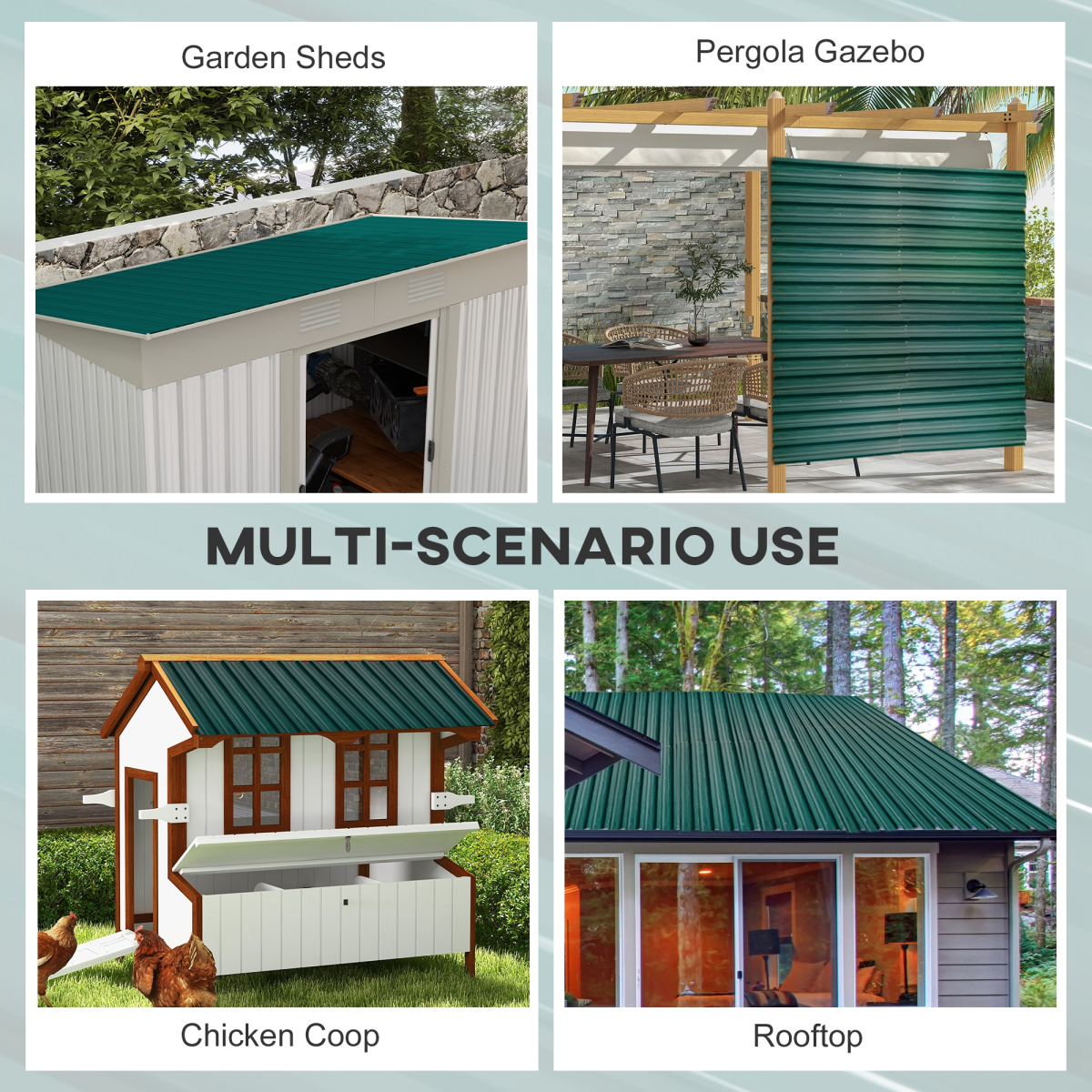 cortex-london-windsor-green-galvanised-steel-roofing-sheets-pack-of-12