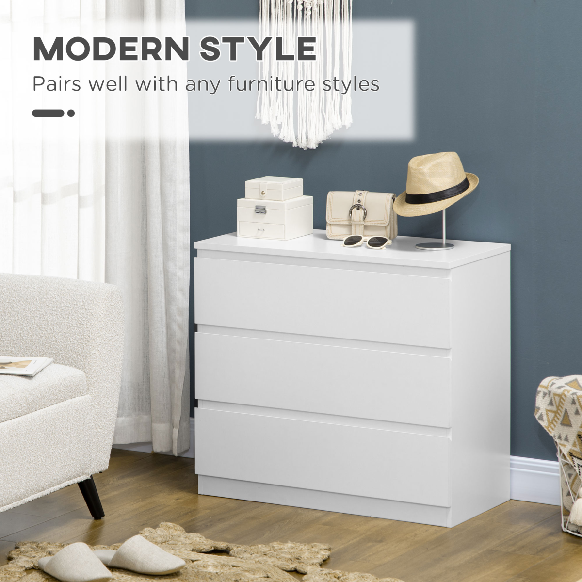 cortex-london-york-white-three-drawer-chest-of-drawers-bedroom-storage