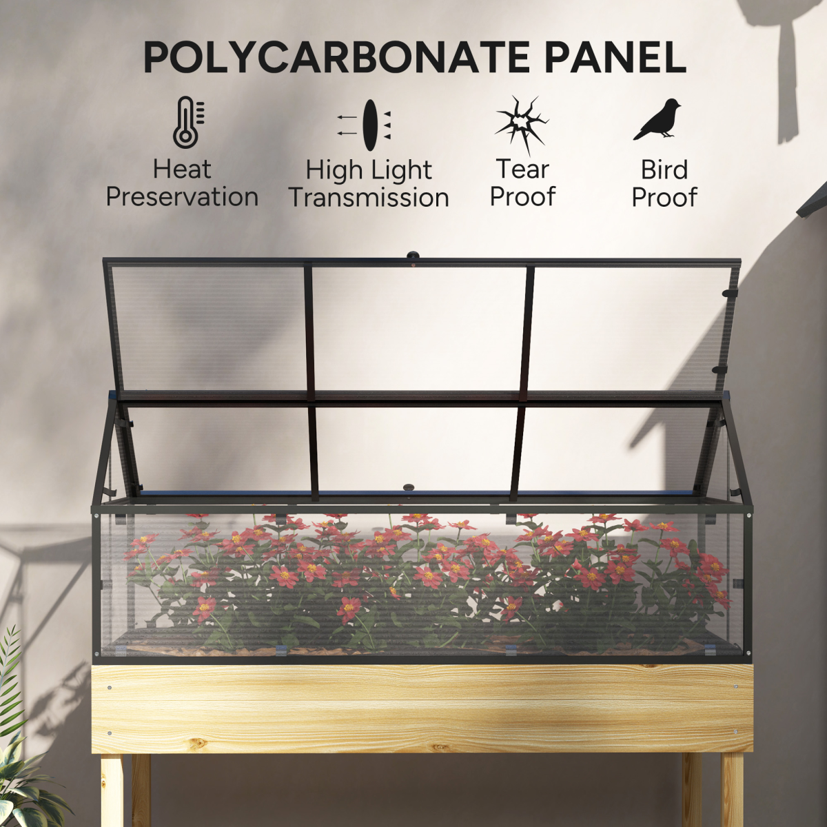 cortex-london-kew-raised-garden-bed-grow-house-polycarbonate-panel-grey-natural-wood-finish