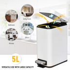 cortex-london-york-white-steel-pedal-bin-5l