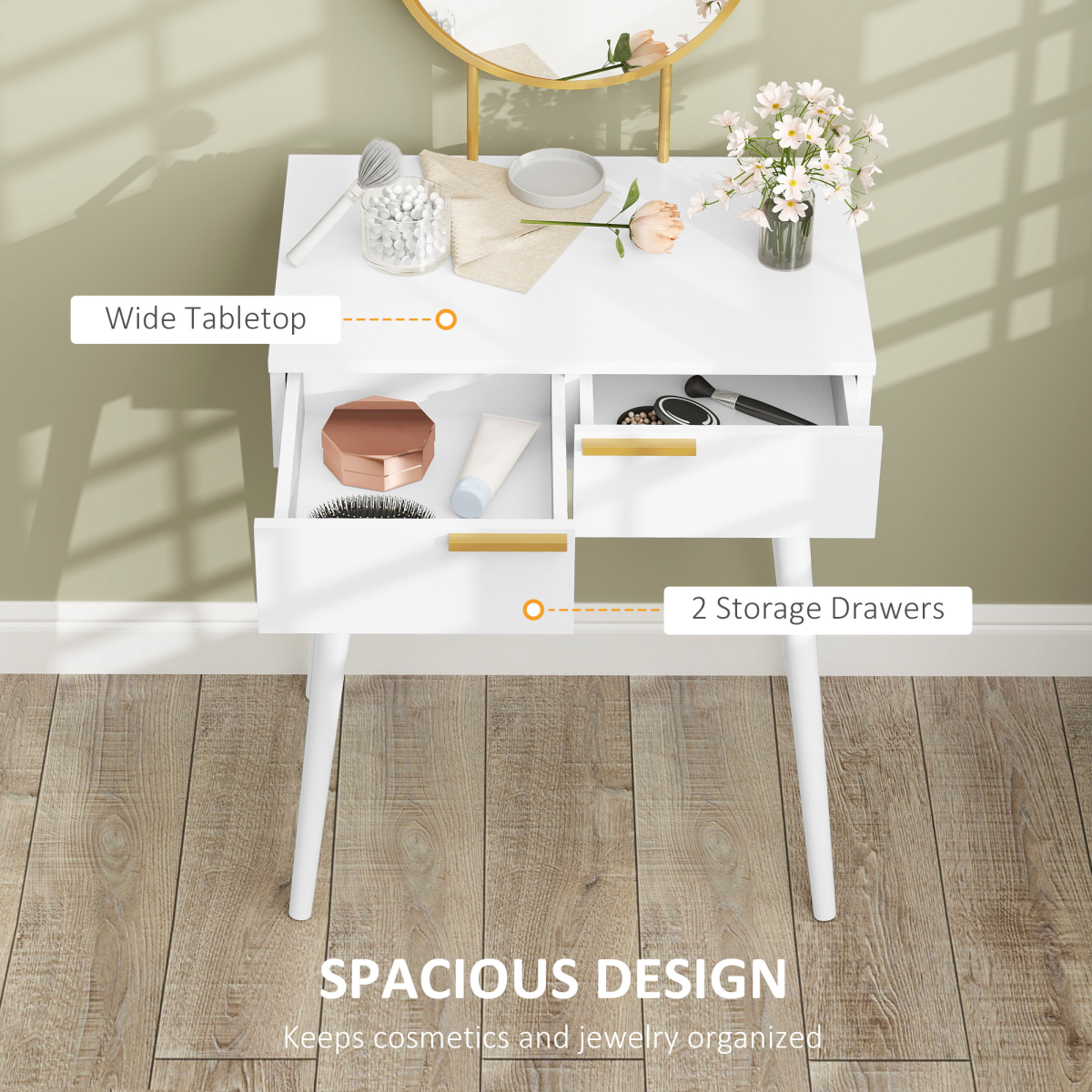 cortex-london-windsor-white-dressing-table-two-drawers-round-mirror