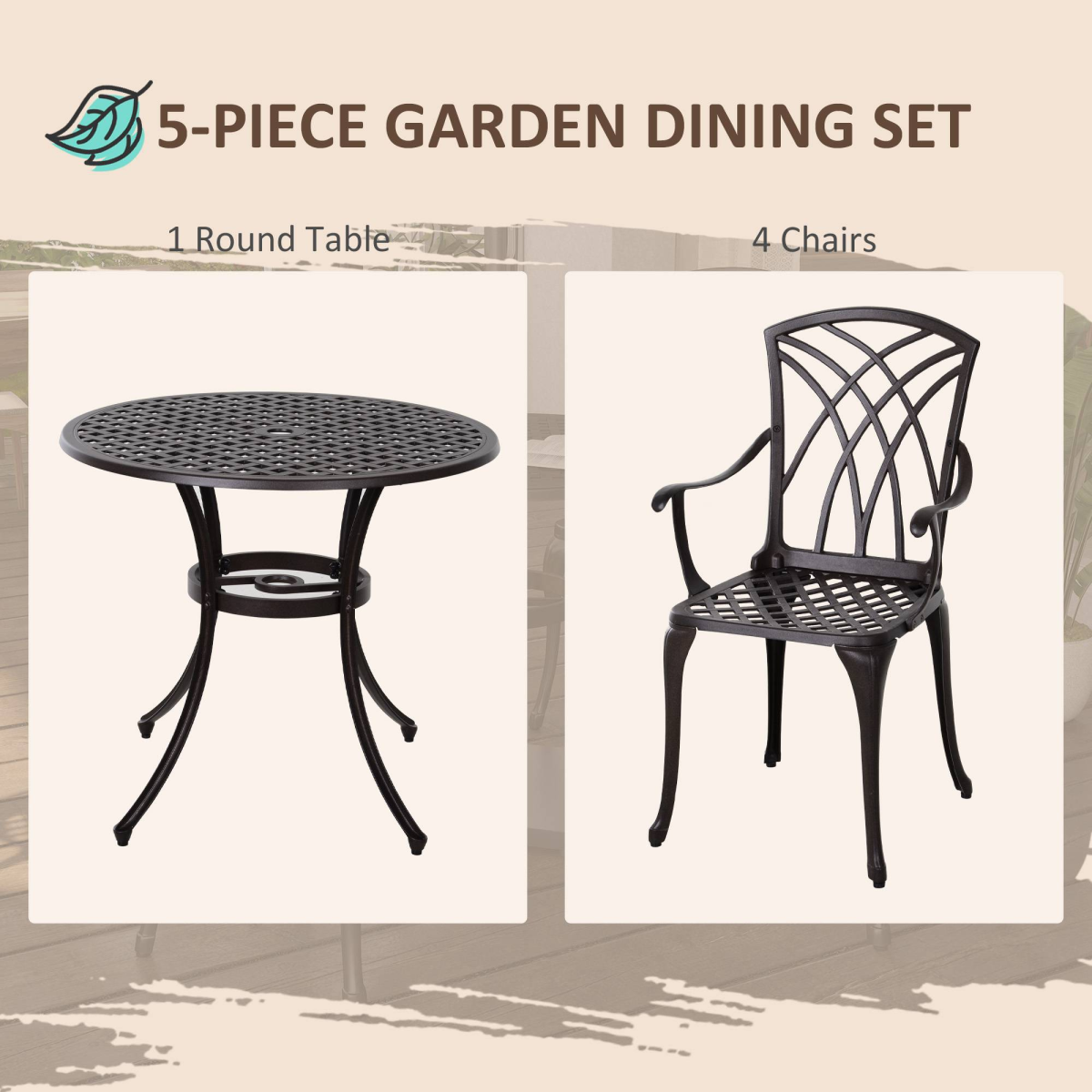 cortex-london-windsor-cast-aluminium-four-seater-garden-dining-set-brown