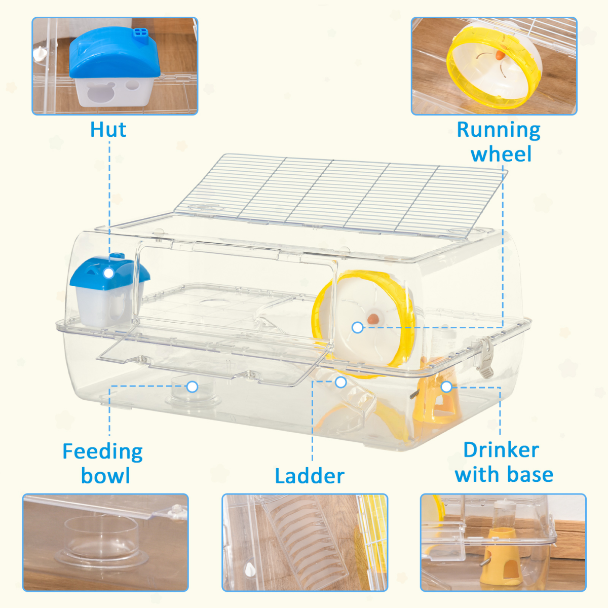 cortex-london-york-pawhut-two-storey-hamster-cage-running-wheel