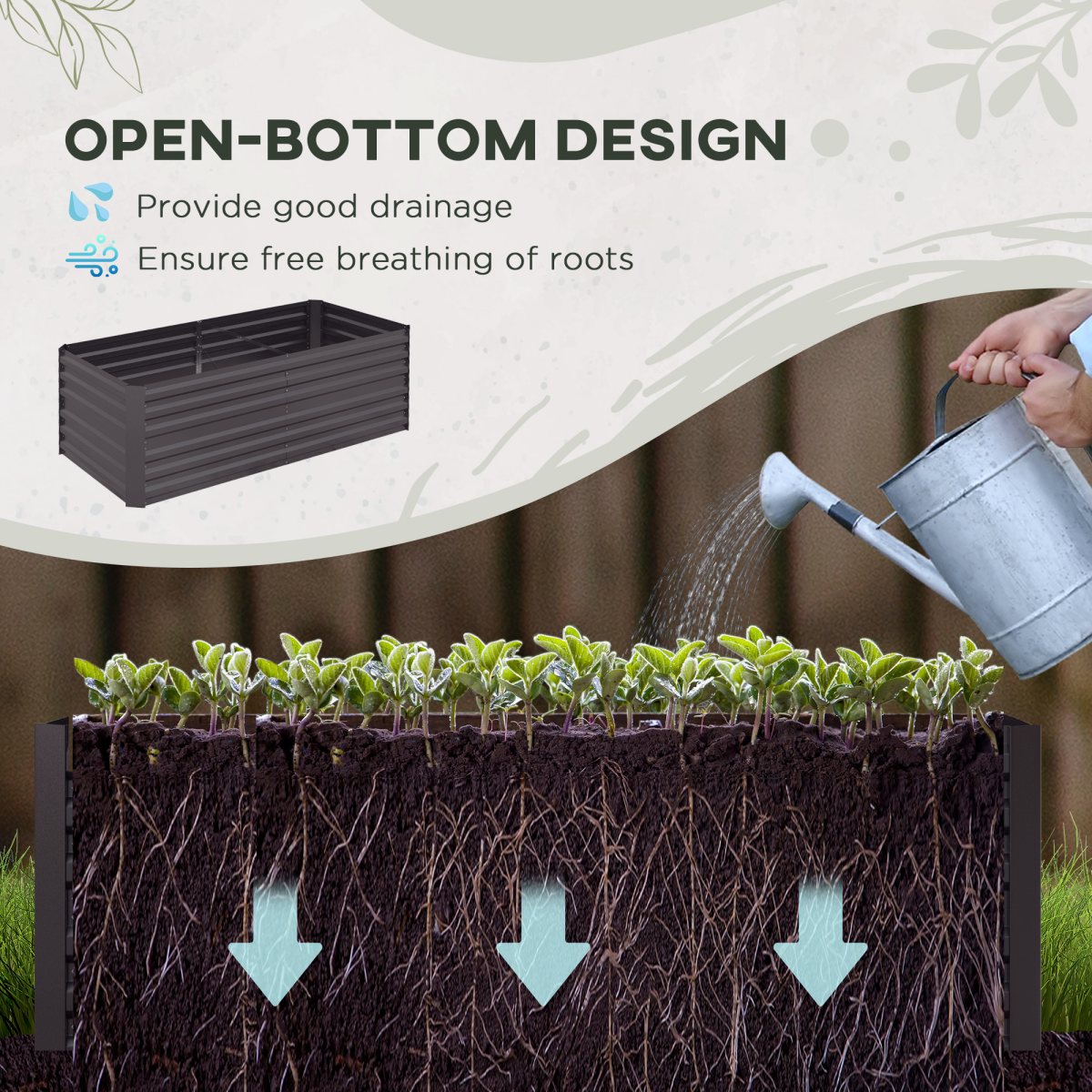 cortex-london-windsor-galvanised-steel-outdoor-raised-bed-dark-grey
