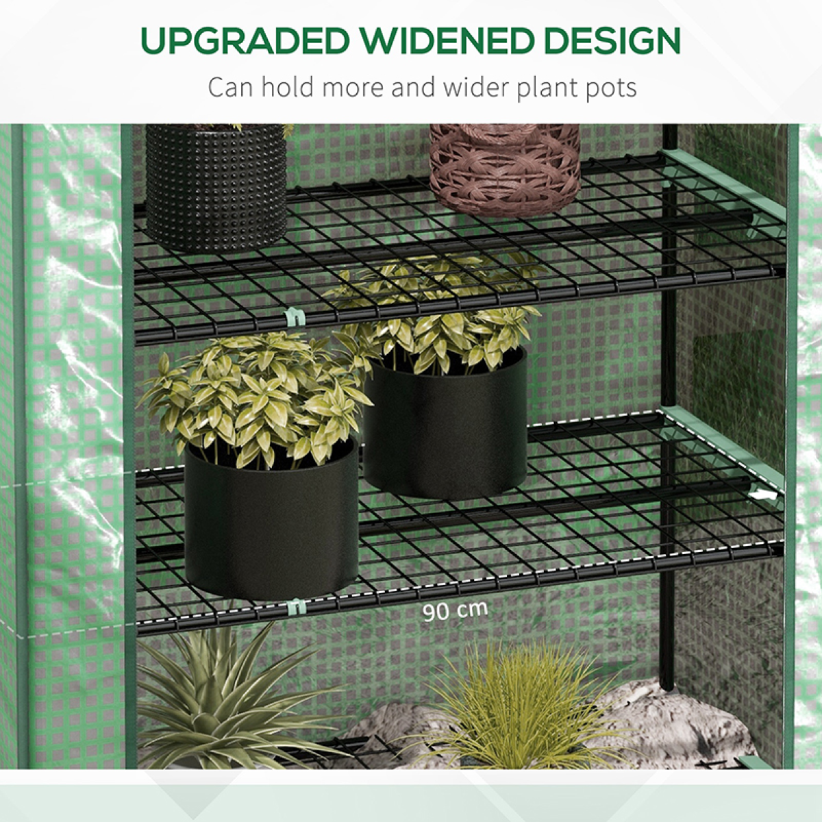 cortex-london-kensington-five-tier-widened-mini-greenhouse-green