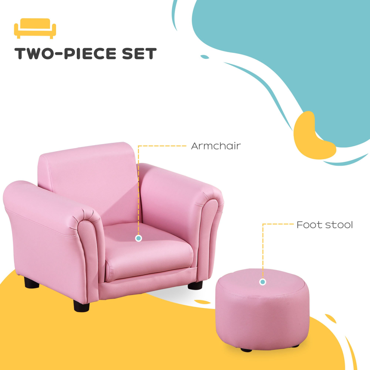 cortex-london-windsor-pink-kids-sofa-armchair-footstool