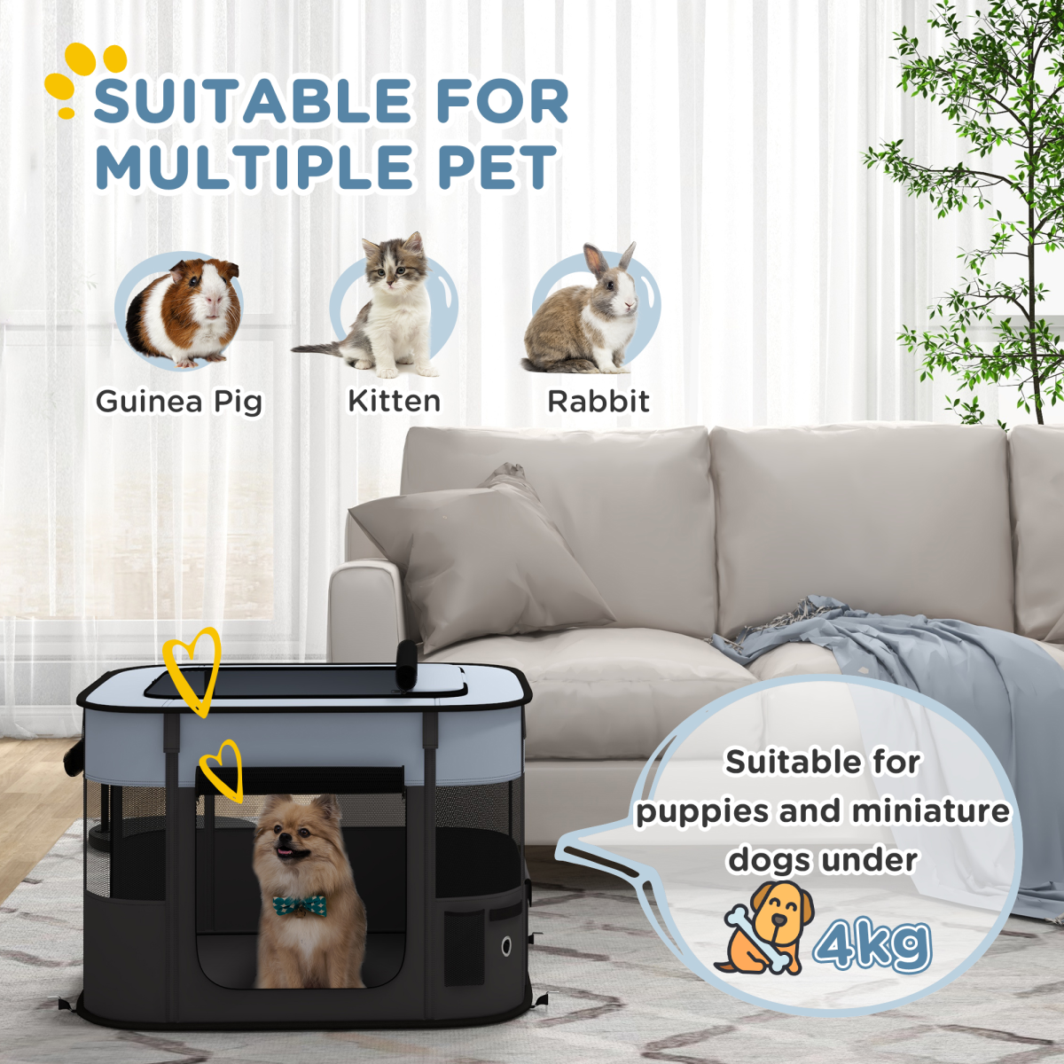 cortex-london-windsor-portable-pet-playpen-grey