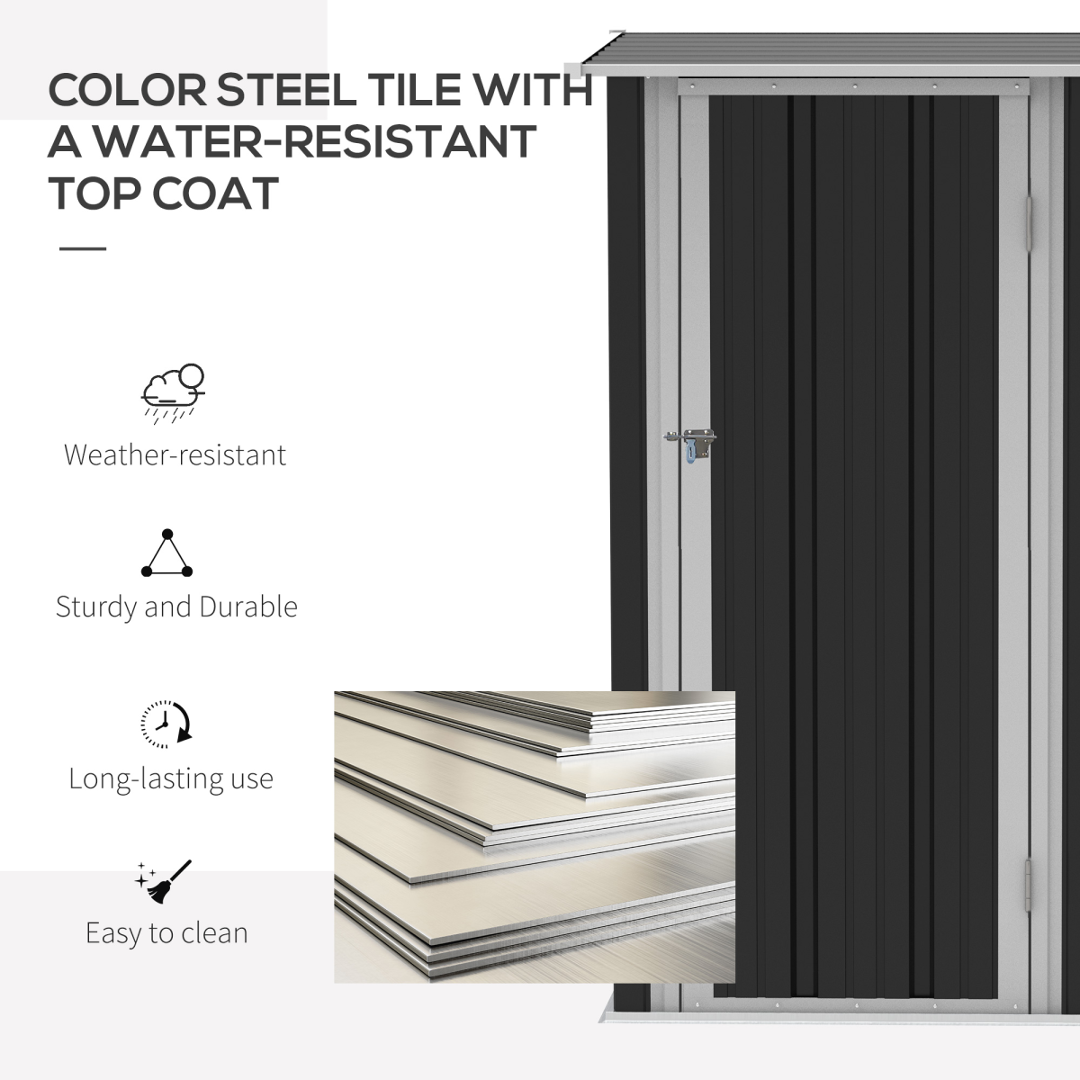 cortex-london-windsor-garden-storage-shed-grey-lockable-door-sloped-roof-142-x-84-x-189cm