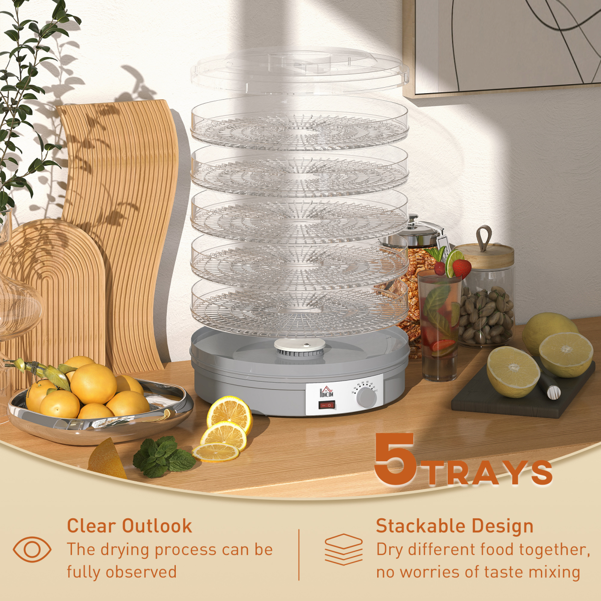 cortex-london-yorkshire-five-tier-food-dehydrator-grey