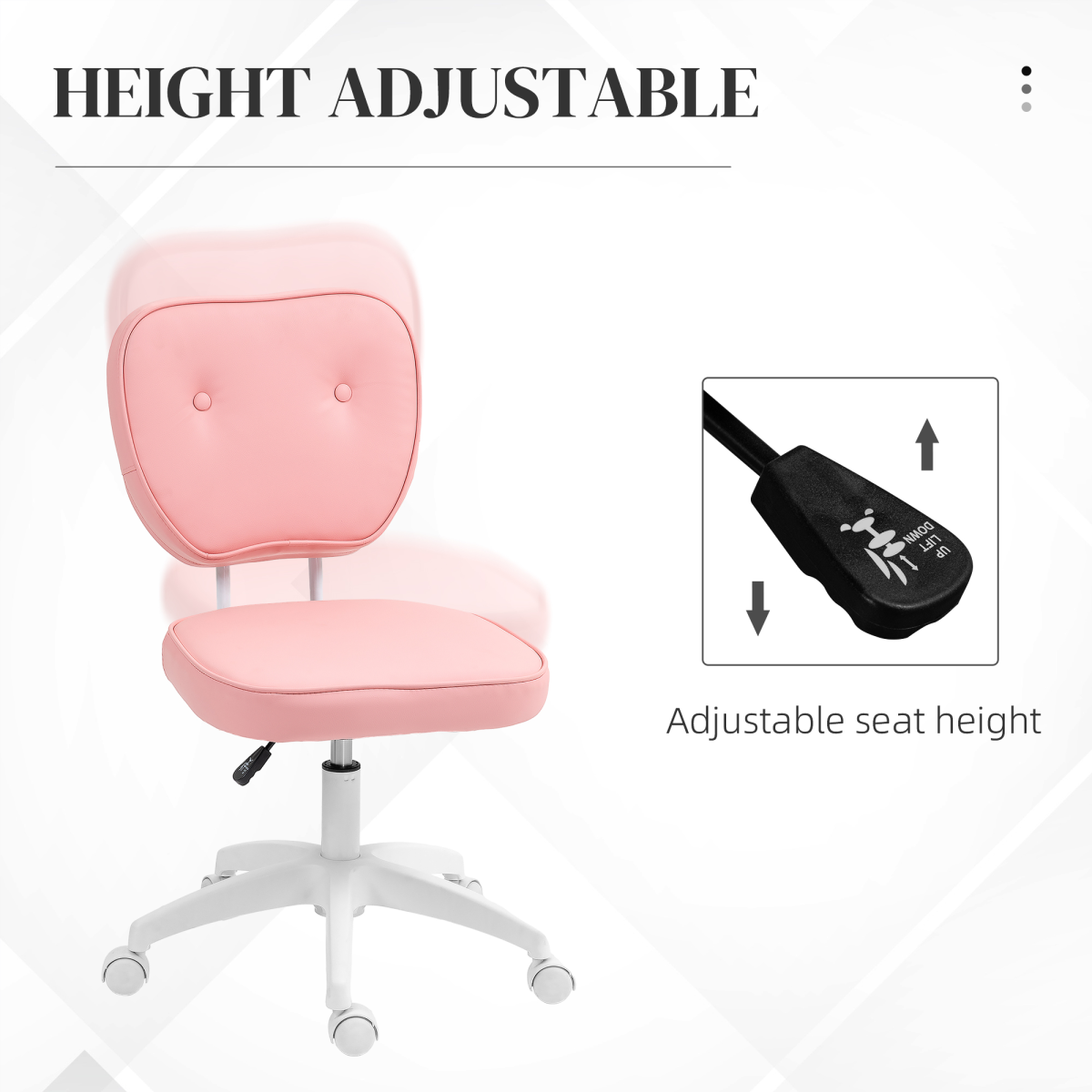 cortex-london-windsor-pink-faux-leather-swivel-chair