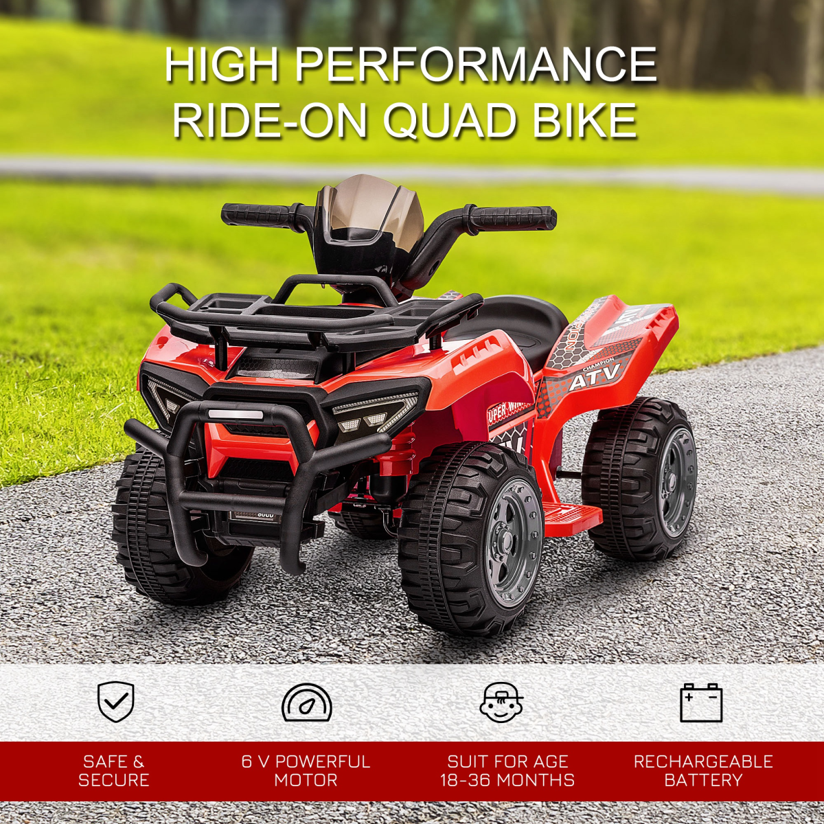 cortex-london-windsor-red-6v-kids-electric-ride-on-quad-bike-atv