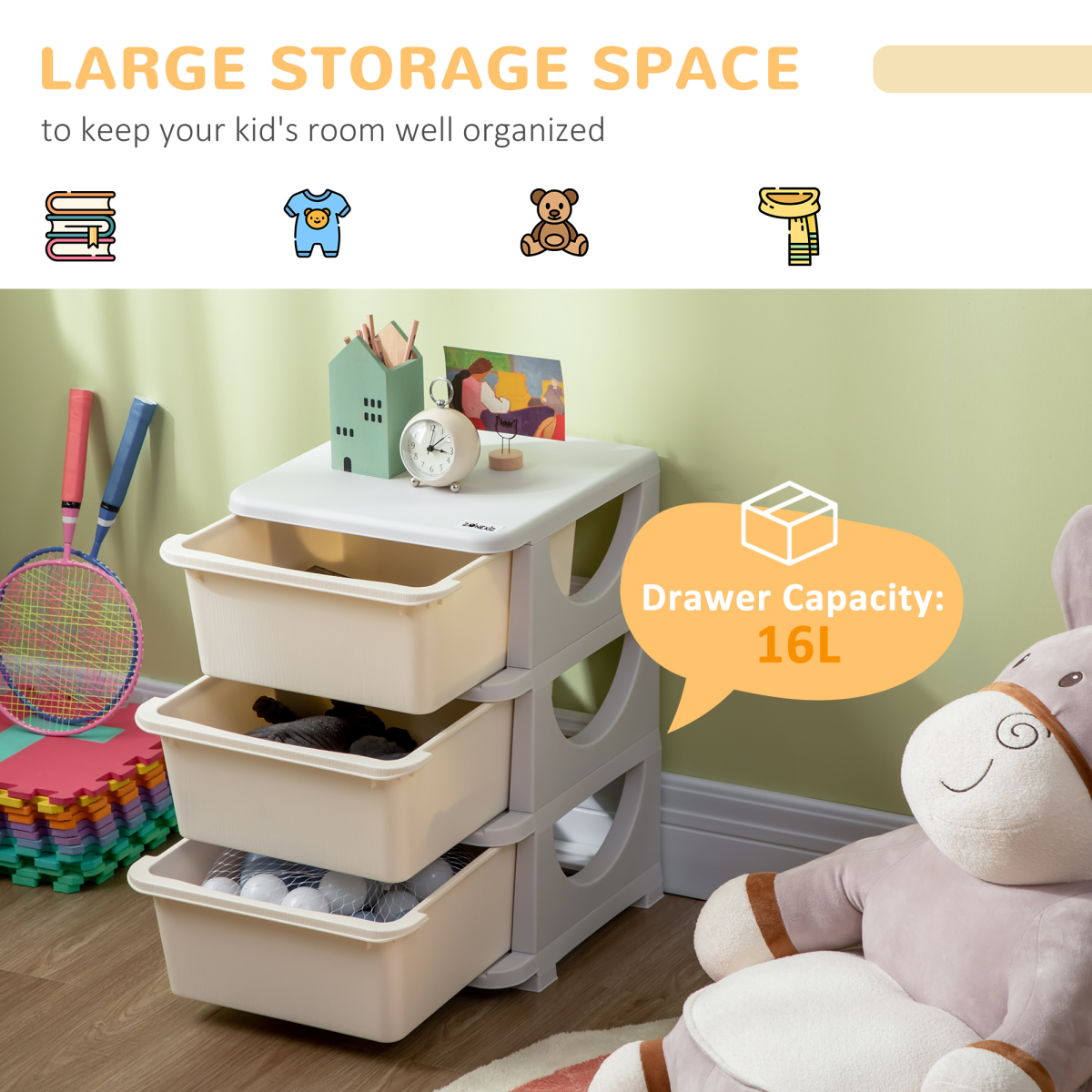 cortex-london-windsor-kids-three-drawer-plastic-storage-chest