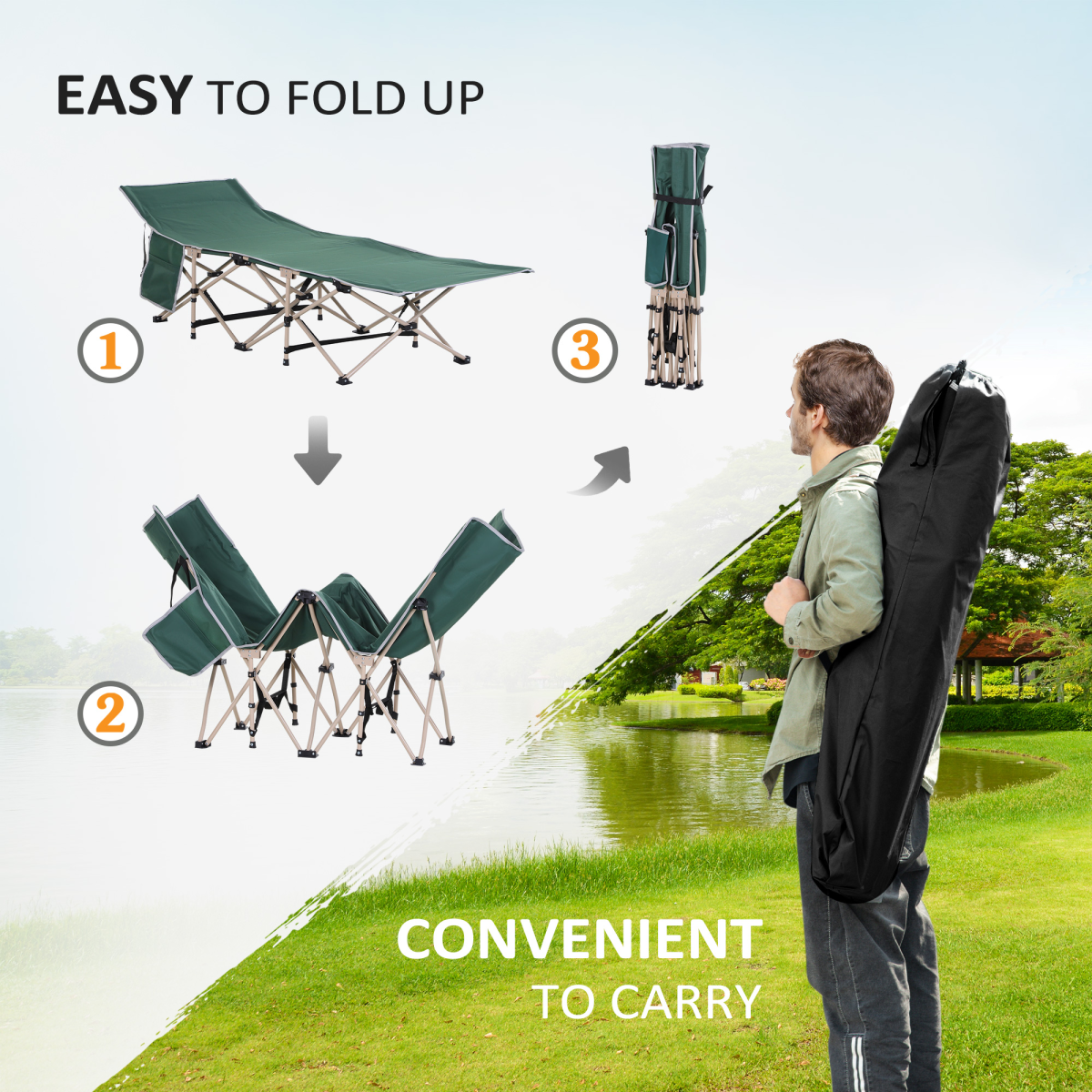 cortex-london-windsor-portable-camping-cot-green-outsunny