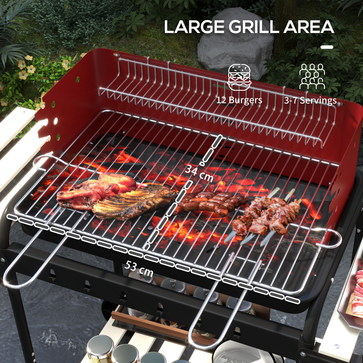 cortex-london-windsor-charcoal-barbecue-grill-trolley-five-level-red-black