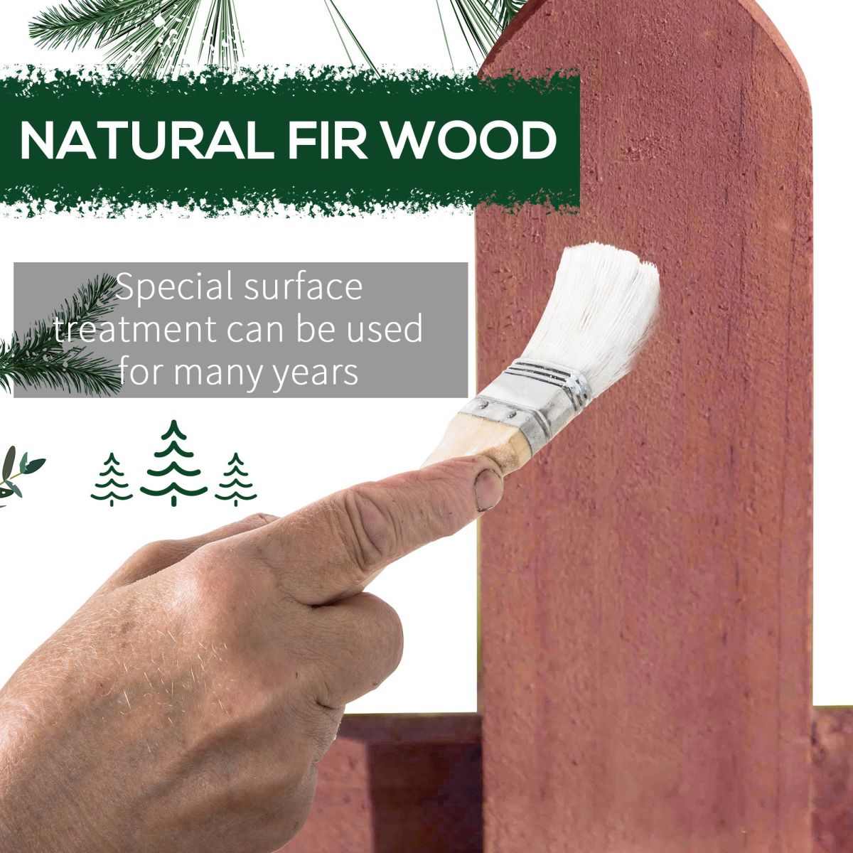 cortex-london-windsor-fir-wood-garden-picket-border-fence-set-of-12-rustic-brown