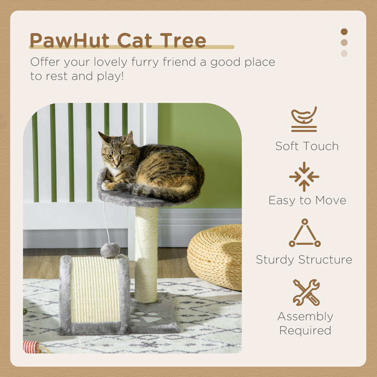 cortex-london-windsor-kitten-cat-tree-scratching-centre-beige-grey-sisal-toy-ball