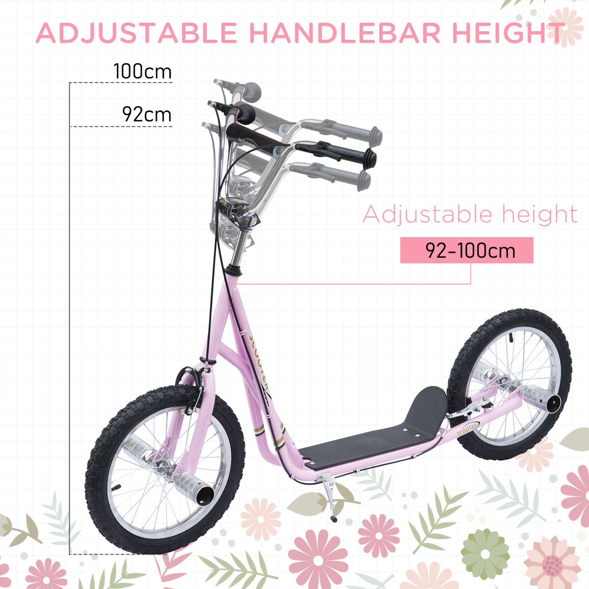 cortex-london-windsor-childrens-stunt-scooter-pink-16-inch-tyres