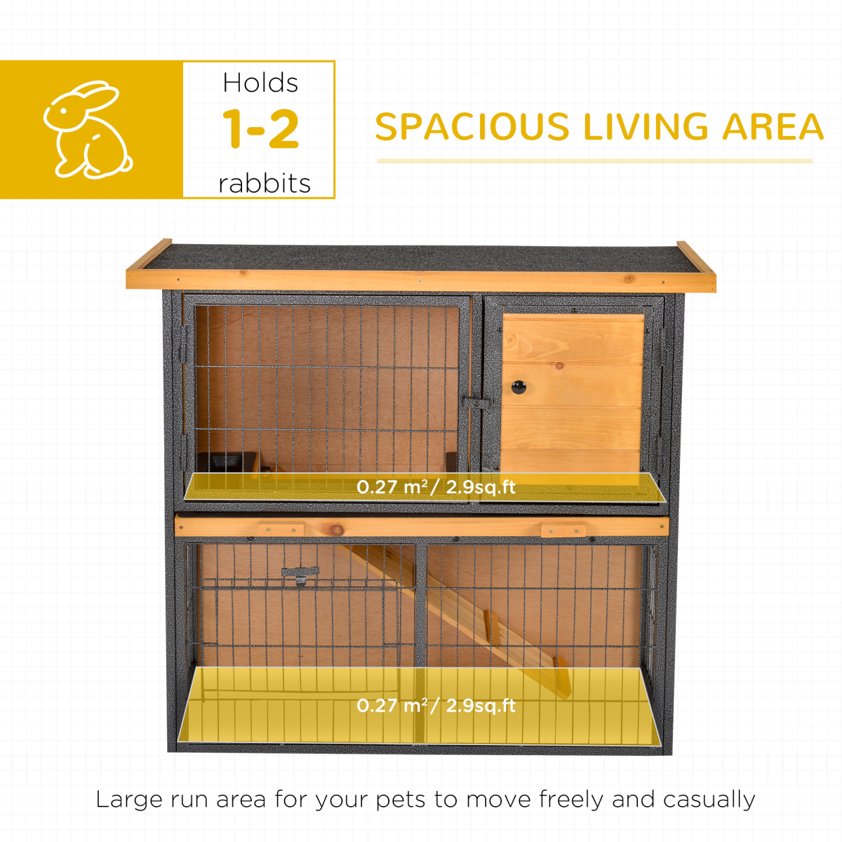 cortex-london-kensington-elevated-rabbit-hutch-outdoor-pet-house-pawhut
