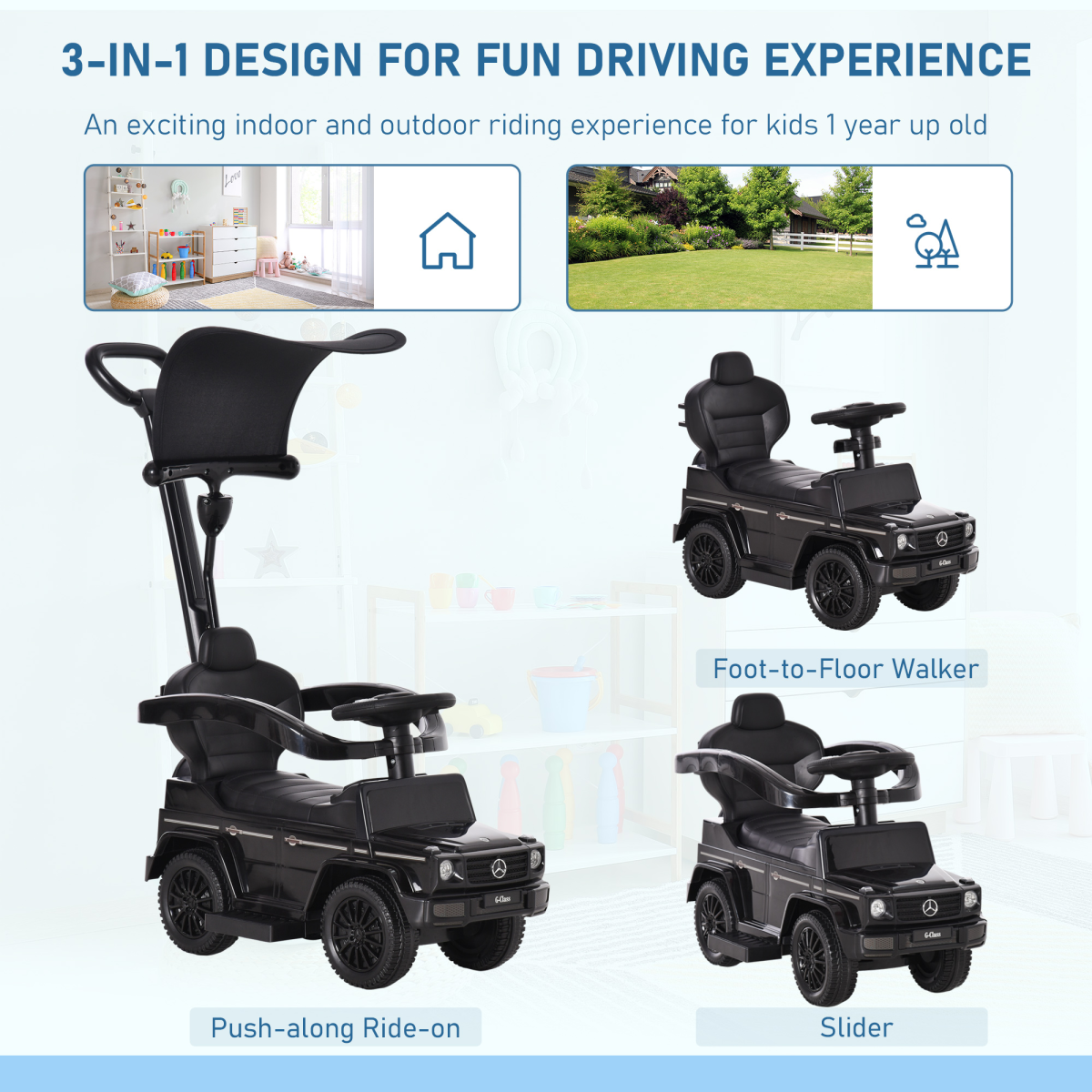cortex-london-mercdedes-benz-g350-black-ride-on-sliding-car-floor-slider-stroller-kids-vehicle