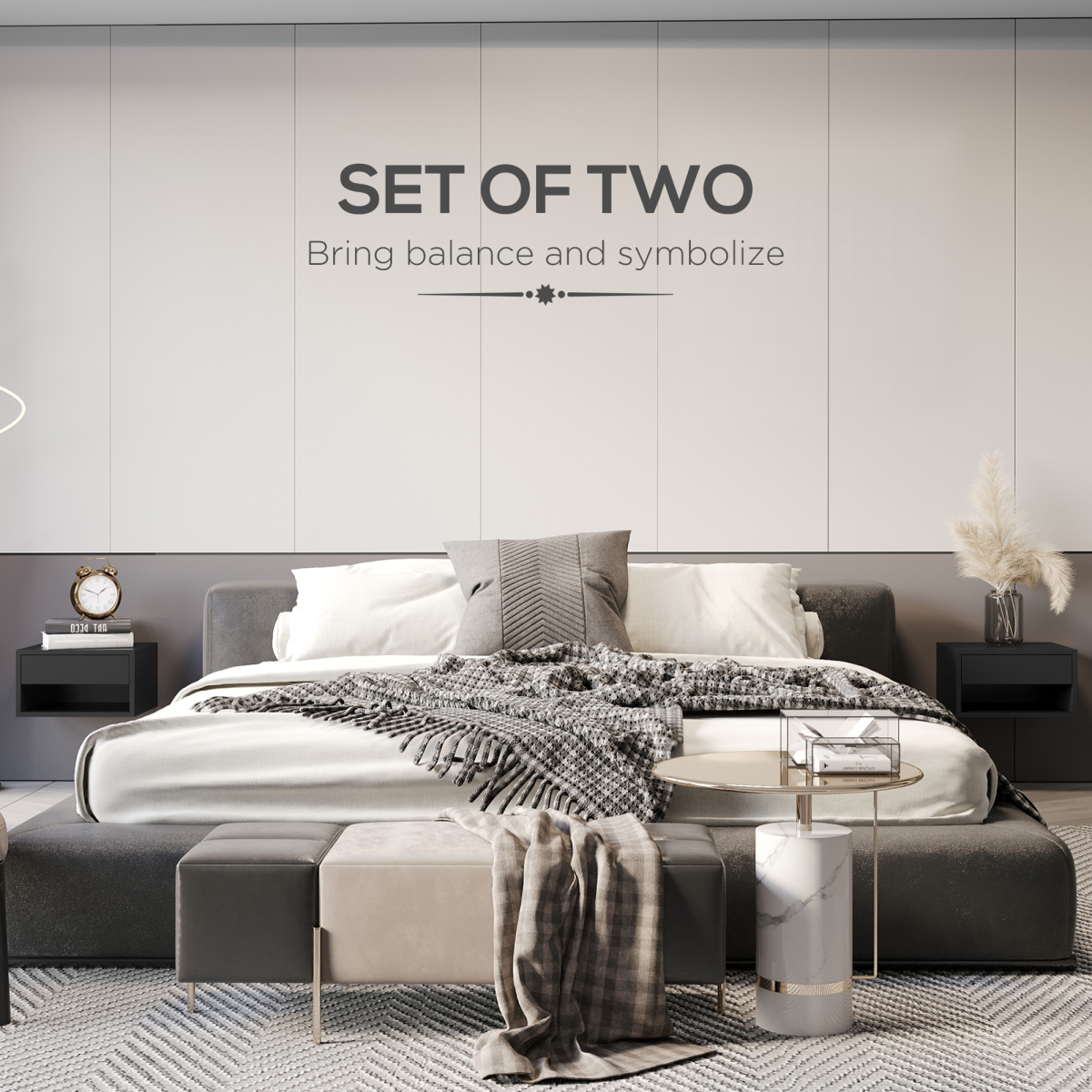 cortex-london-york-black-floating-bedside-table-set-of-2-with-drawer-and-shelf