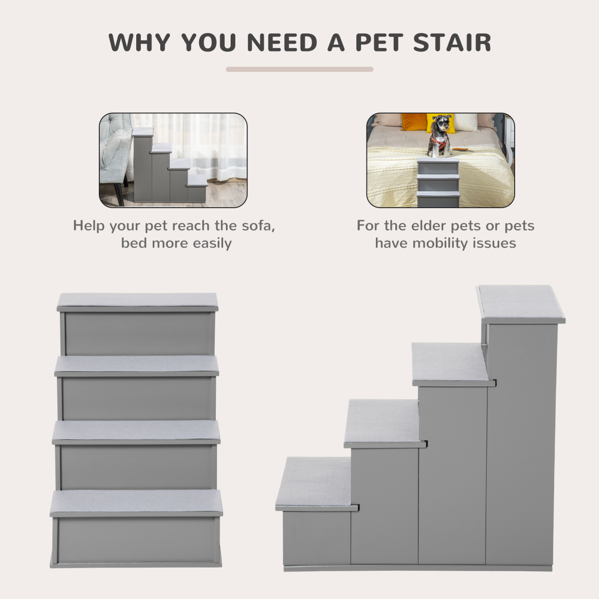cortex-london-windsor-grey-four-step-pet-stairs-soft-plush