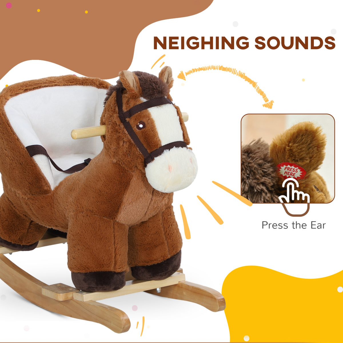 cortex-london-windsor-kids-rocking-horse-with-sound-safety-belt-brown