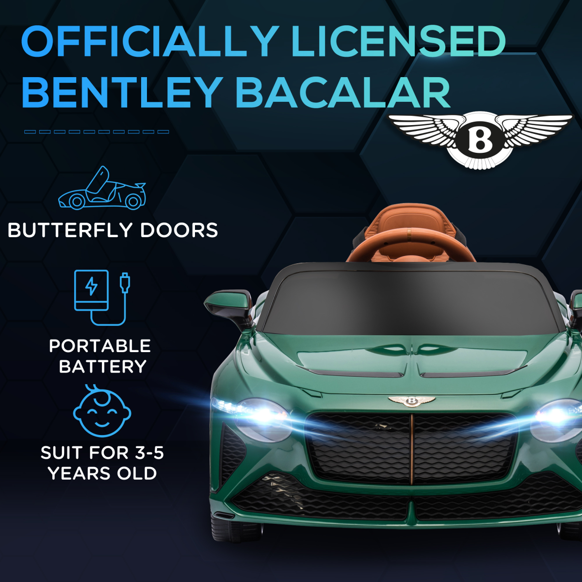 cortex-london-windsor-bentley-bacalar-licensed-12v-kids-ride-on-green-with-remote