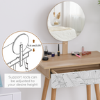 Wooden Nordic Dressing Table Brown/White