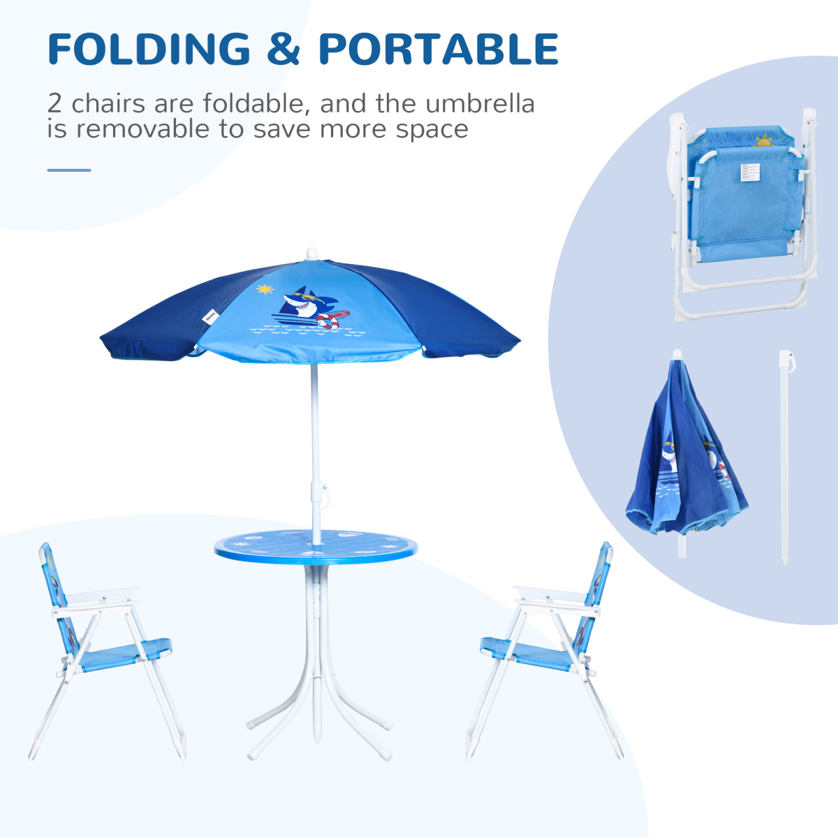 cortex-london-york-shark-kids-foldable-garden-set-blue