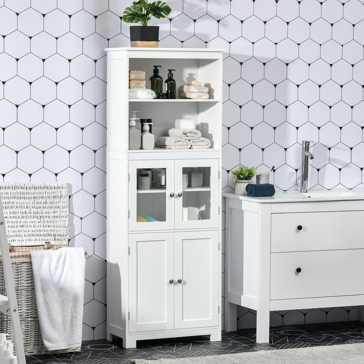 cortex-london-windsor-white-kitchen-storage-cabinet-glass-doors-adjustable-shelves