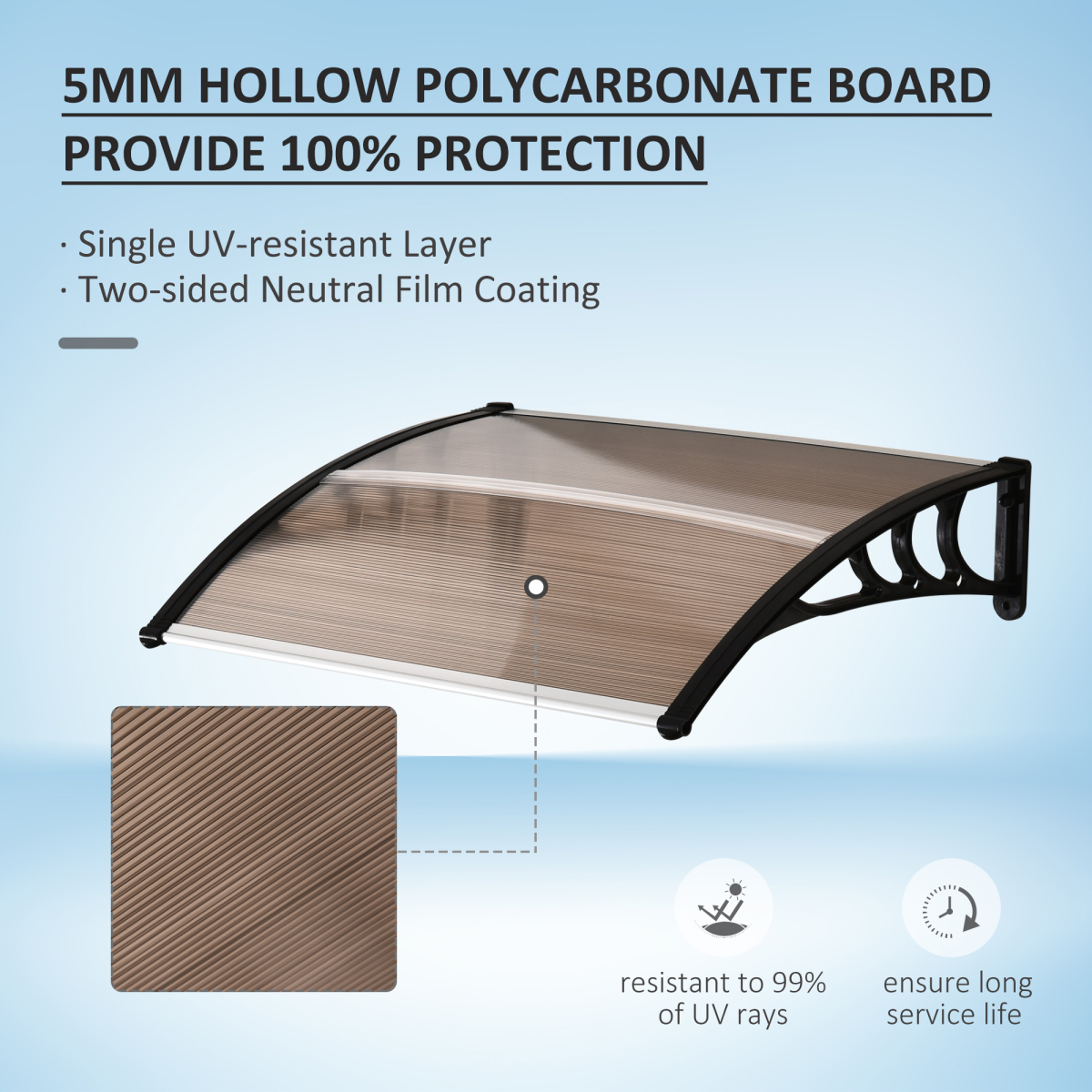 cortex-london-york-brown-polycarbonate-curved-awning-black-bracket