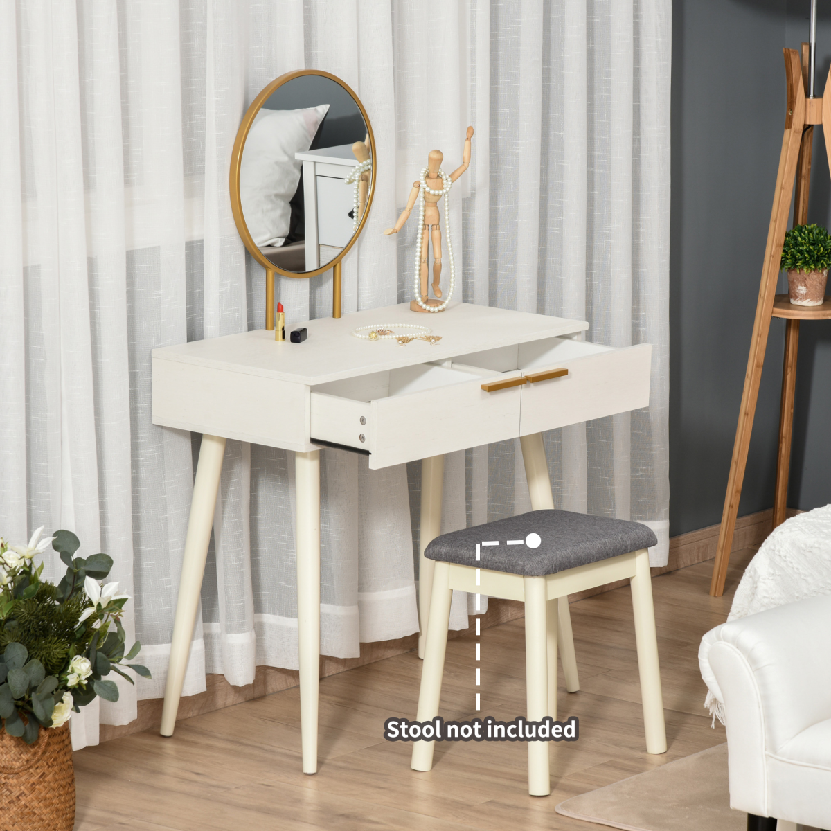 cortex-london-windsor-modern-white-dressing-table-two-drawers-round-mirror