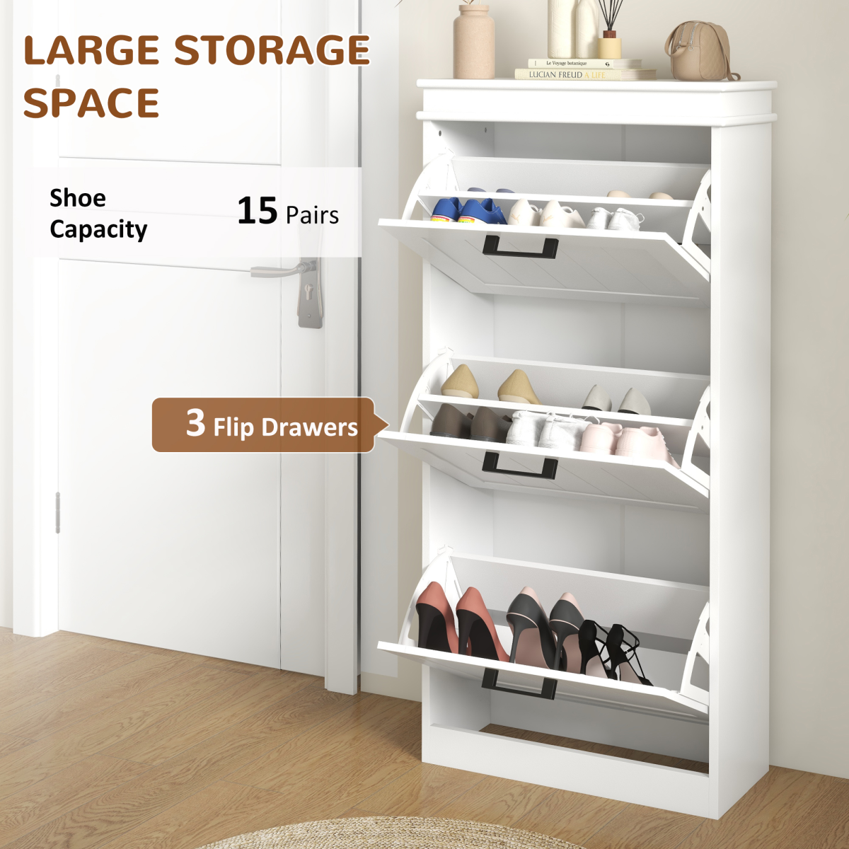 cortex-london-windsor-slim-white-shoe-storage-cabinet-three-flip-drawers-mdf