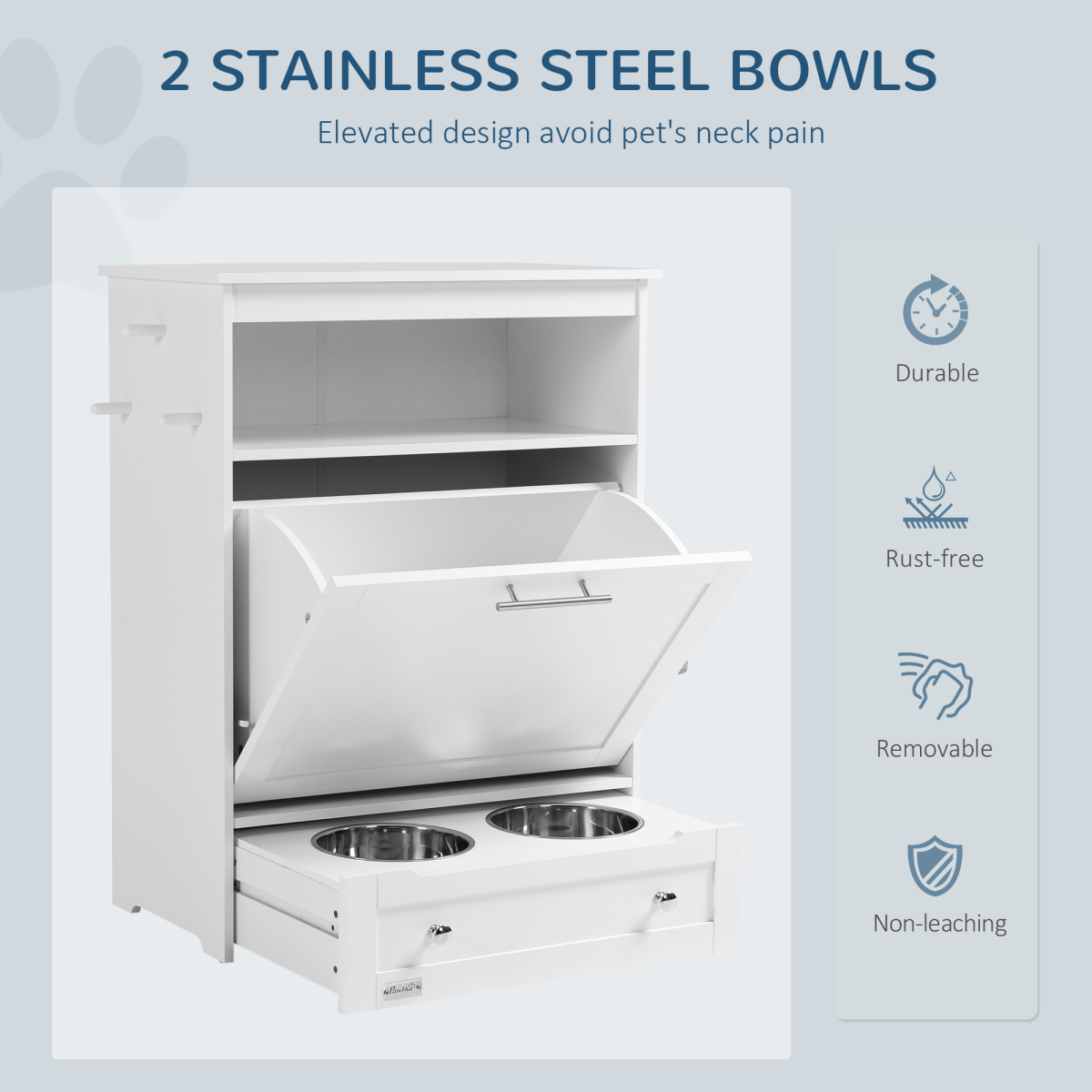 cortex-london-windsor-dog-cat-feeder-station-white-mdf-two-removable-bowls
