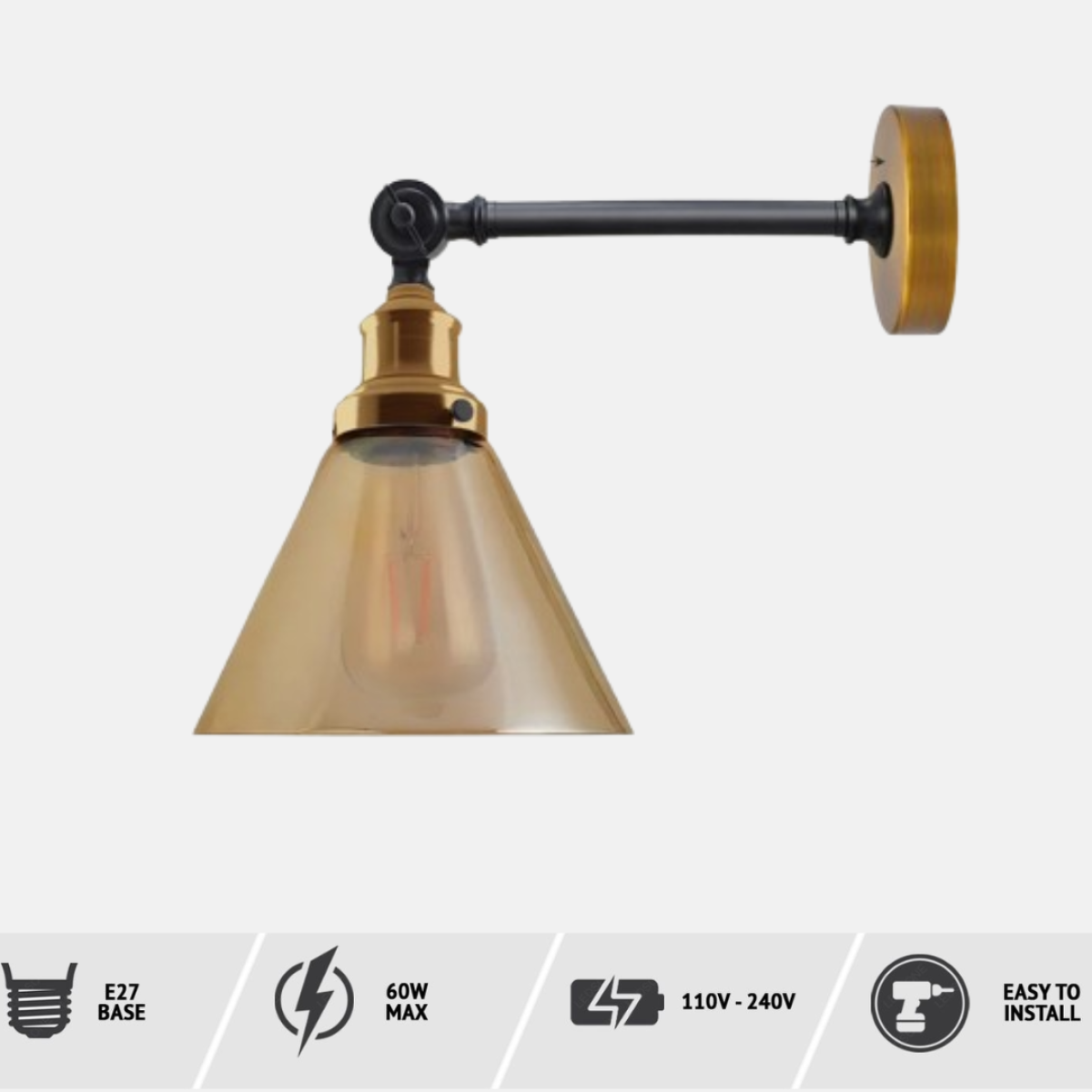 cortex-london-york-amber-glass-adjustable-wall-light