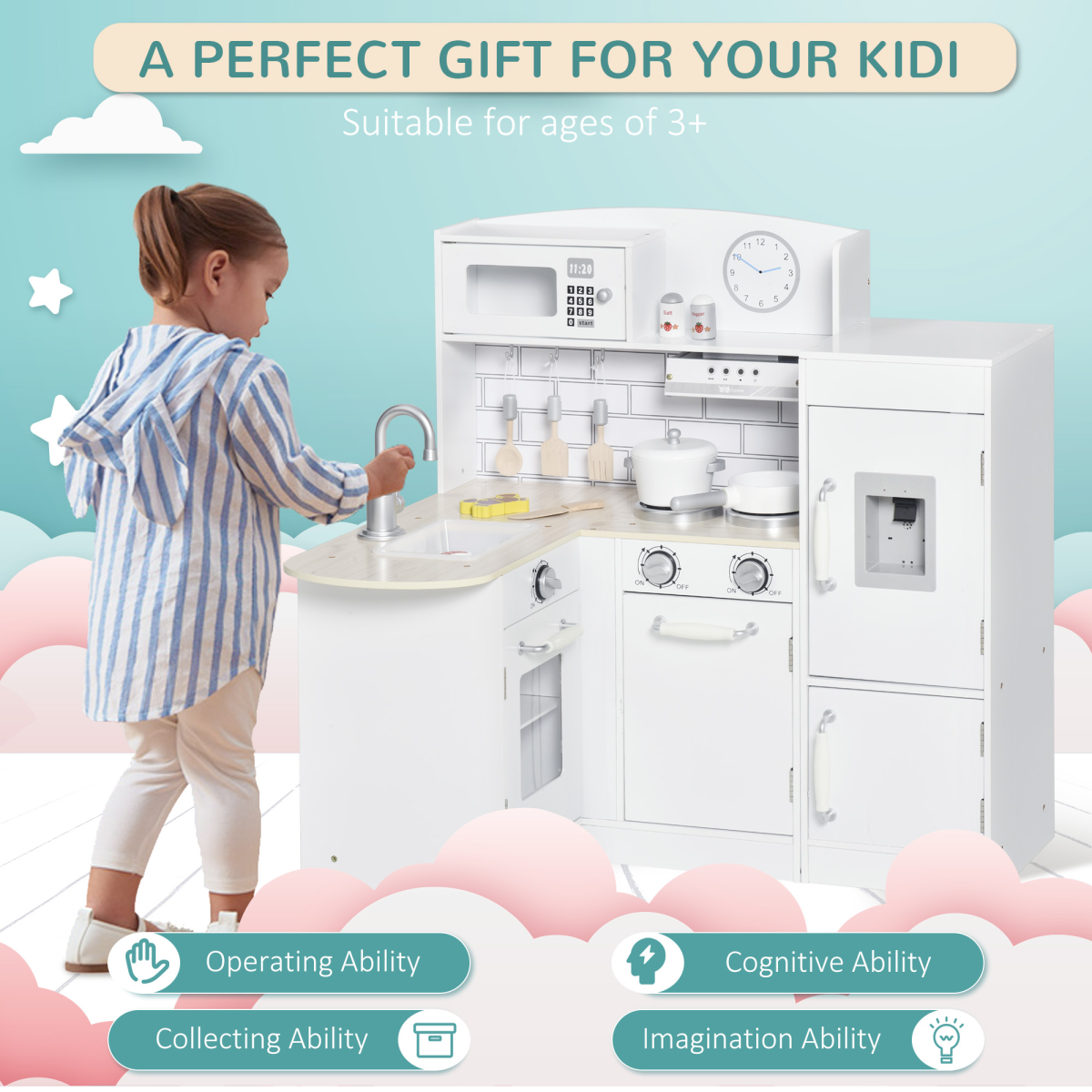 cortex-london-windsor-kids-play-kitchen-white-14-piece-water-dispenser