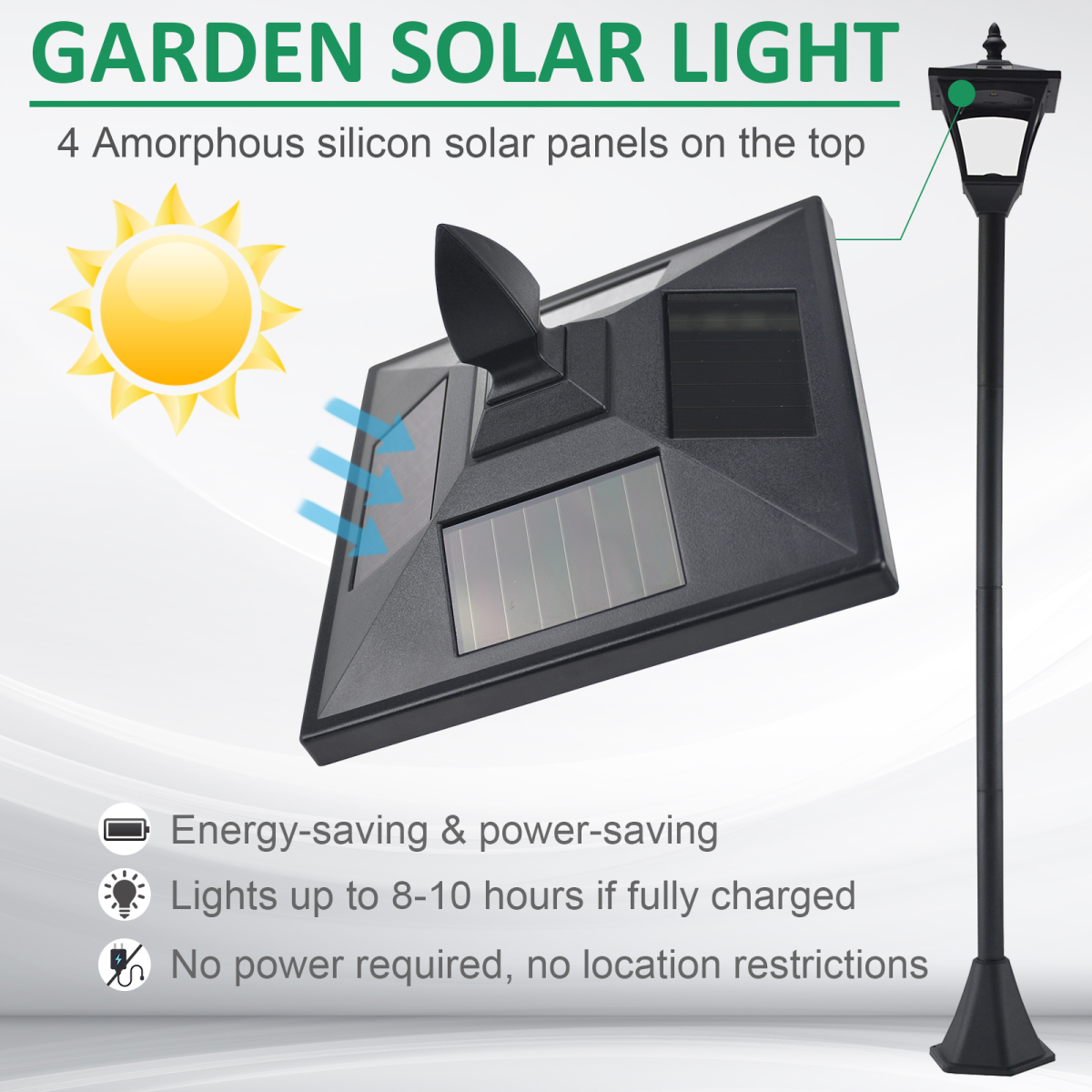 cortex-london-windsor-outsunny-solar-powered-led-lamp-post-black