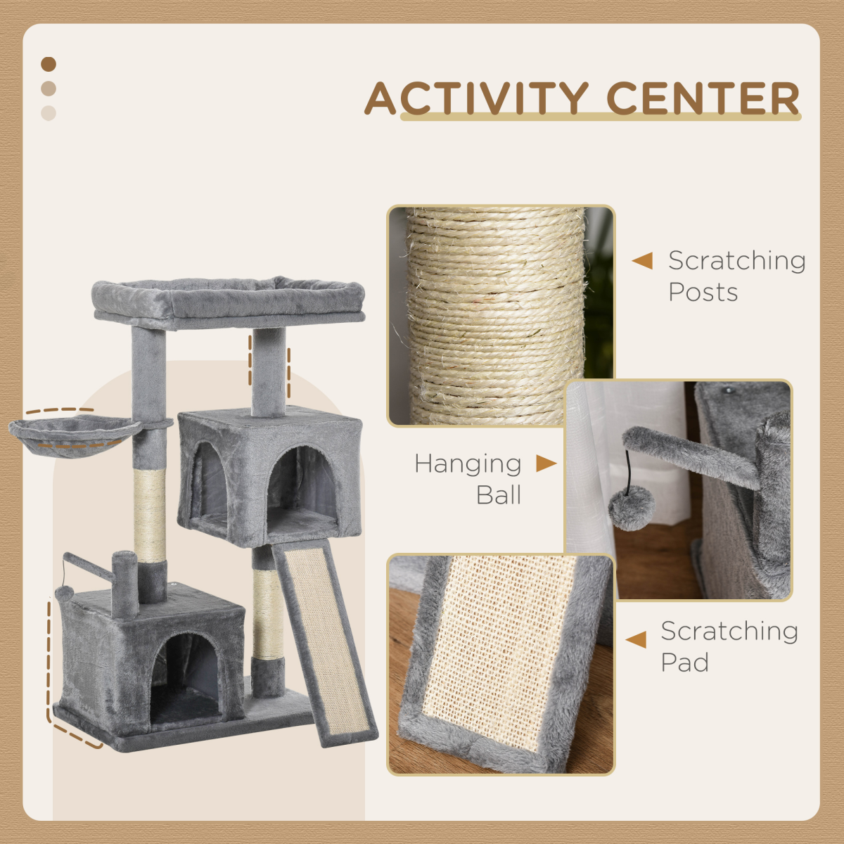 cortex-london-windsor-cat-tree-tower-sisal-scratching-posts-hammock-perch-play-ball