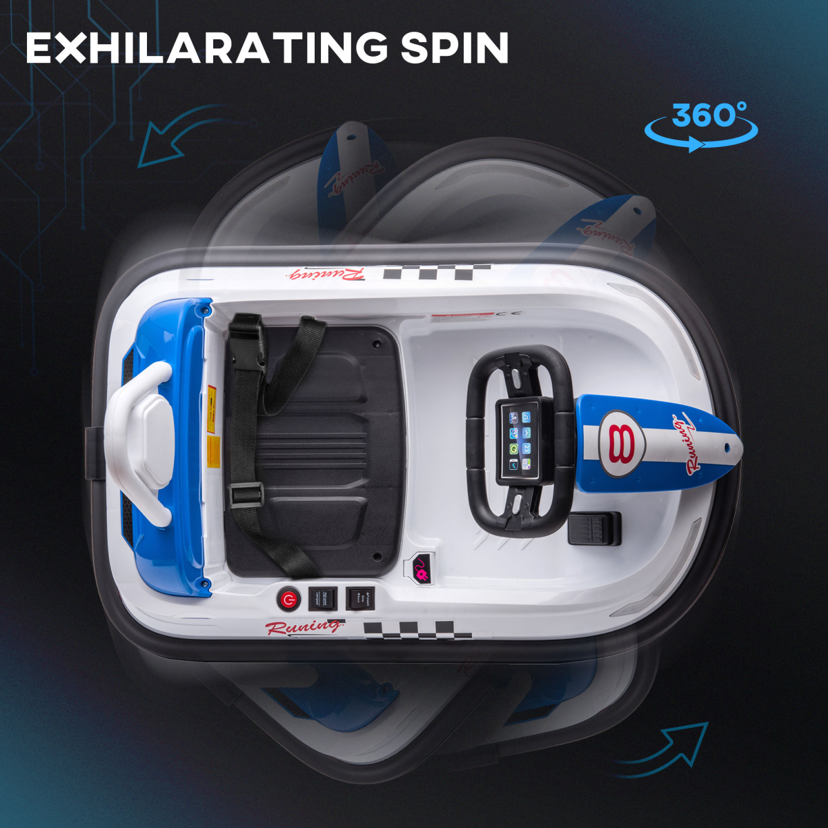 cortex-london-windsor-6v-kids-bumper-car-360-degree-waltzer-white