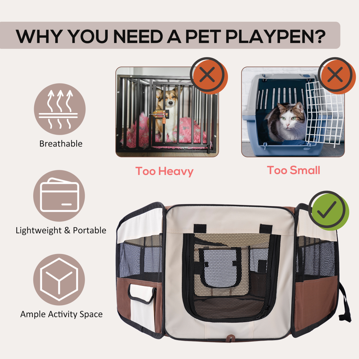 cortex-london-windsor-small-pet-playpen-brown-cream-pawhut