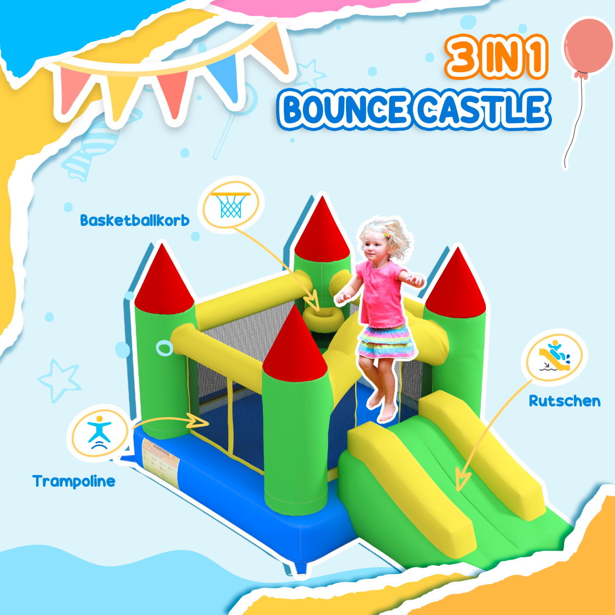 cortex-london-windsor-kids-inflatable-bouncy-castle-with-slide