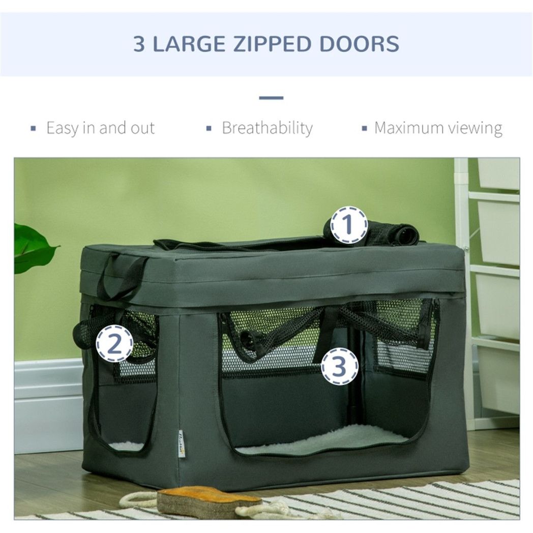 cortex-london-windsor-pet-carrier-grey-black-steel-tube-frame-mesh-windows