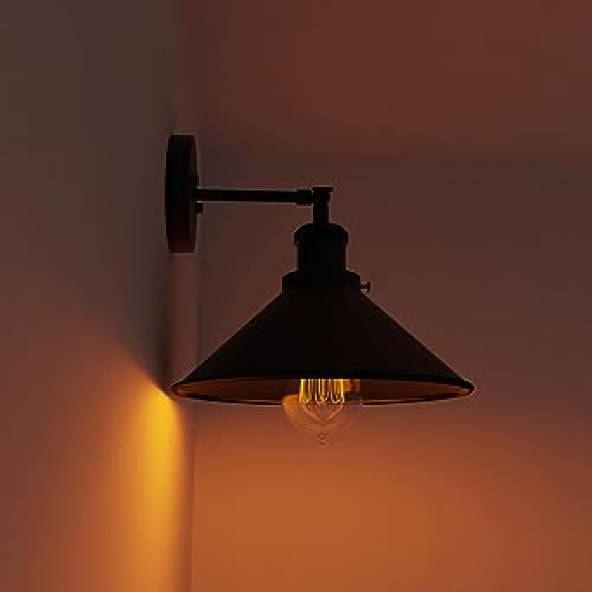 cortex-london-black-metal-vintage-retro-e27-cone-shade-wall-sconce