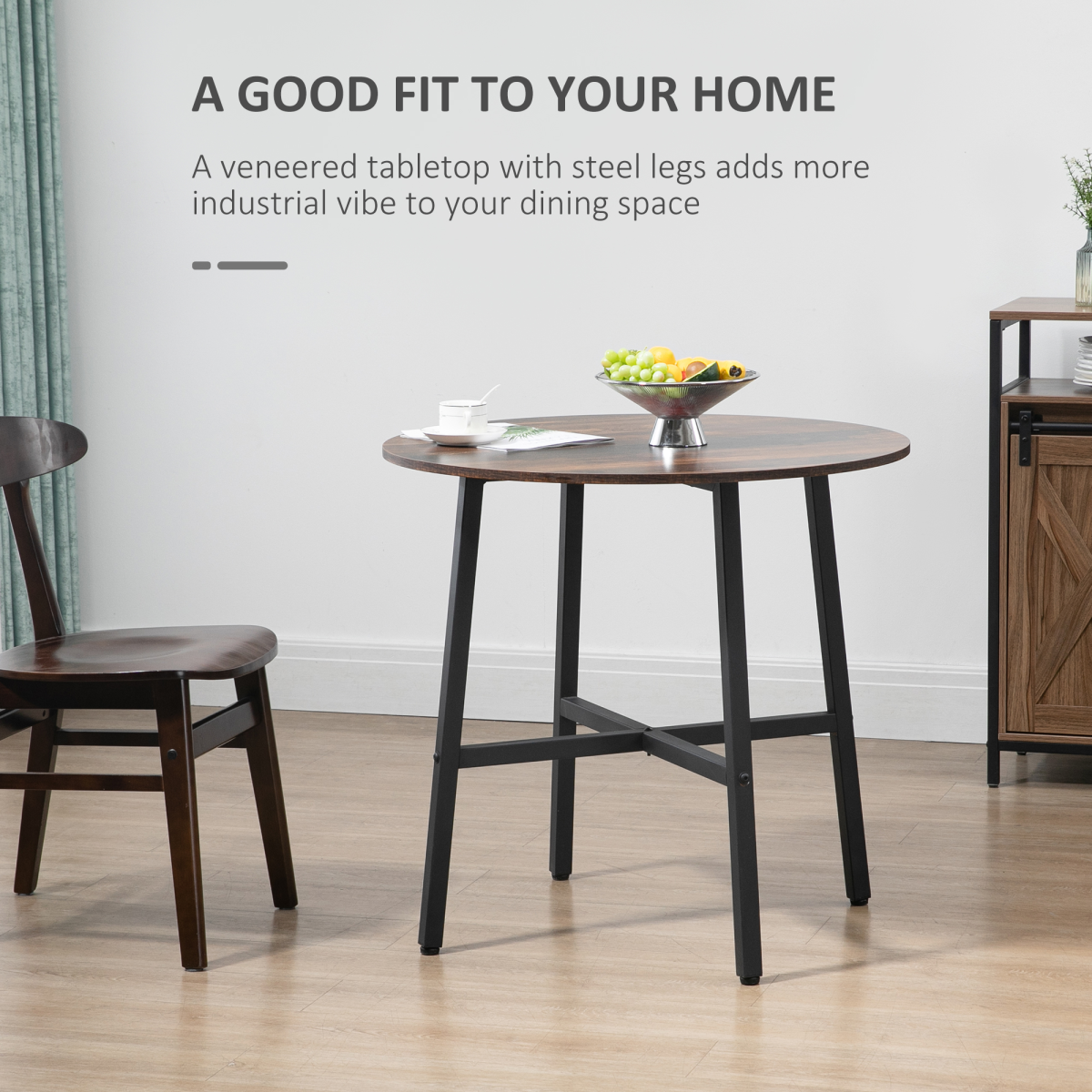 cortex-london-windsor-80cm-round-kitchen-dining-table-wood-effect-top-black-frame-steel-frame