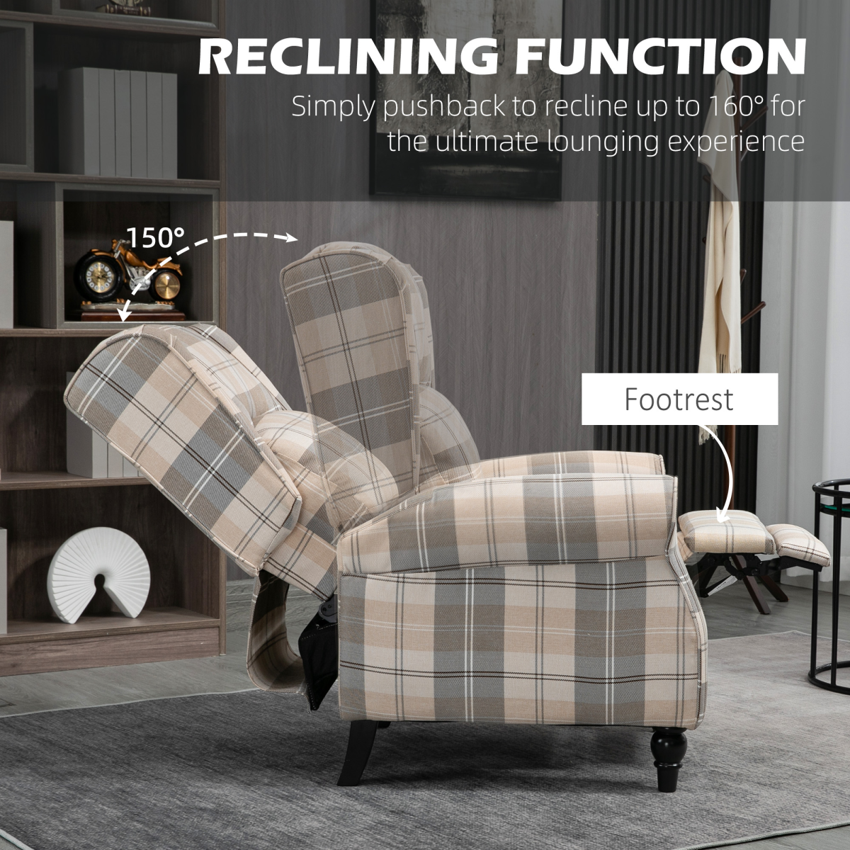 cortex-london-windsor-khaki-checked-linen-recliner-wingback-chair