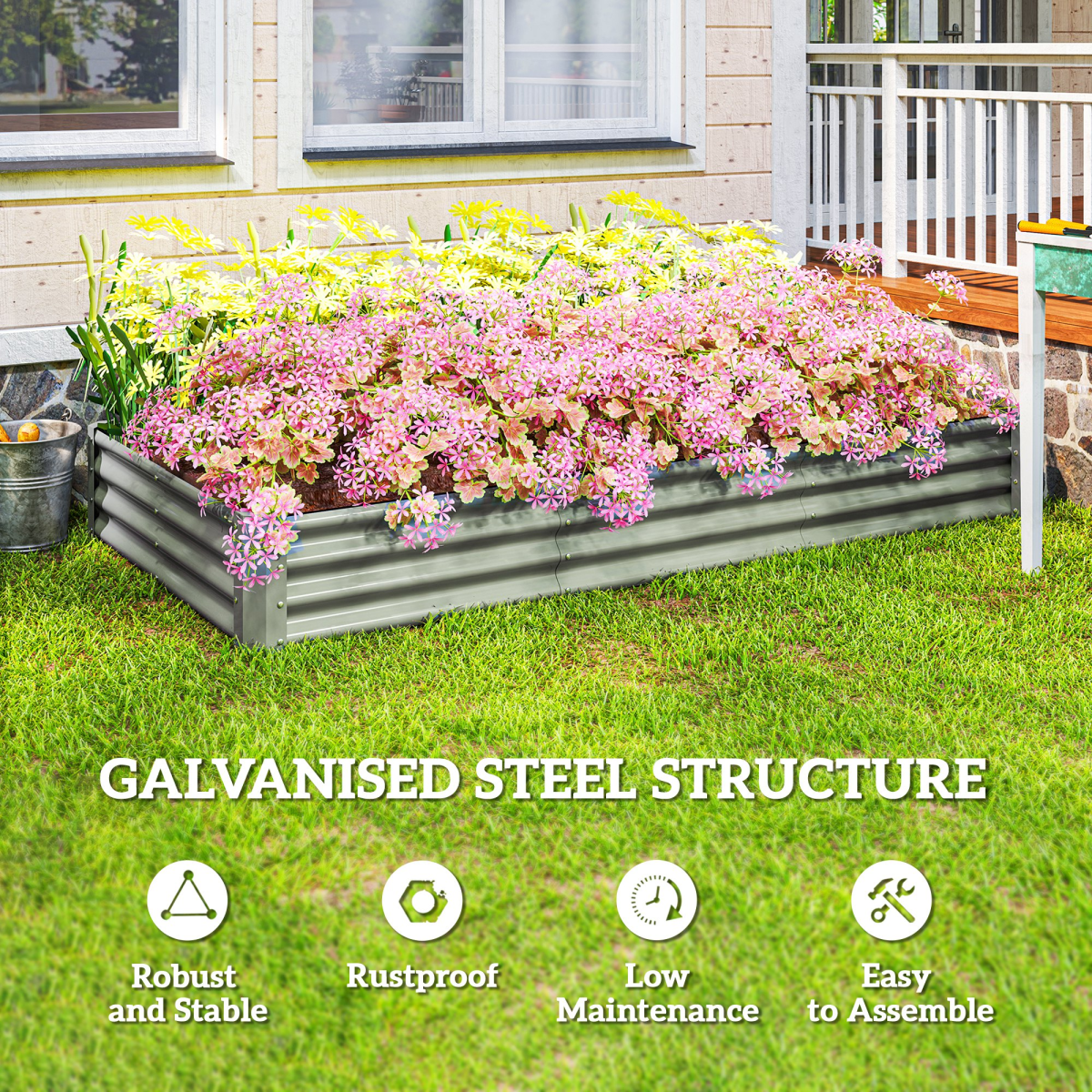 cortex-london-kensington-galvanised-steel-raised-garden-bed-240cm-silver-grey