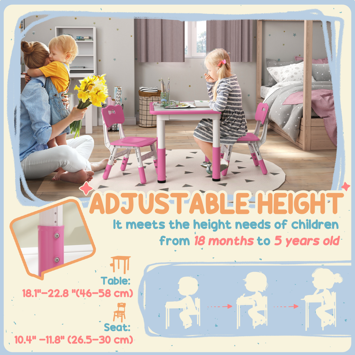 cortex-london-windsor-adjustable-kids-table-and-chair-set-pink