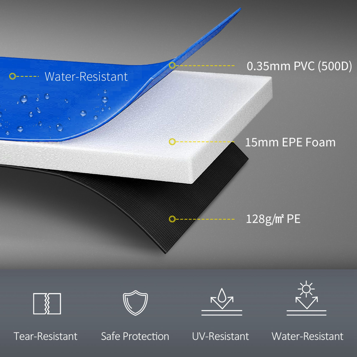 cortex-london-york-8ft-trampoline-pvc-safety-pad-replacement-spring-cover