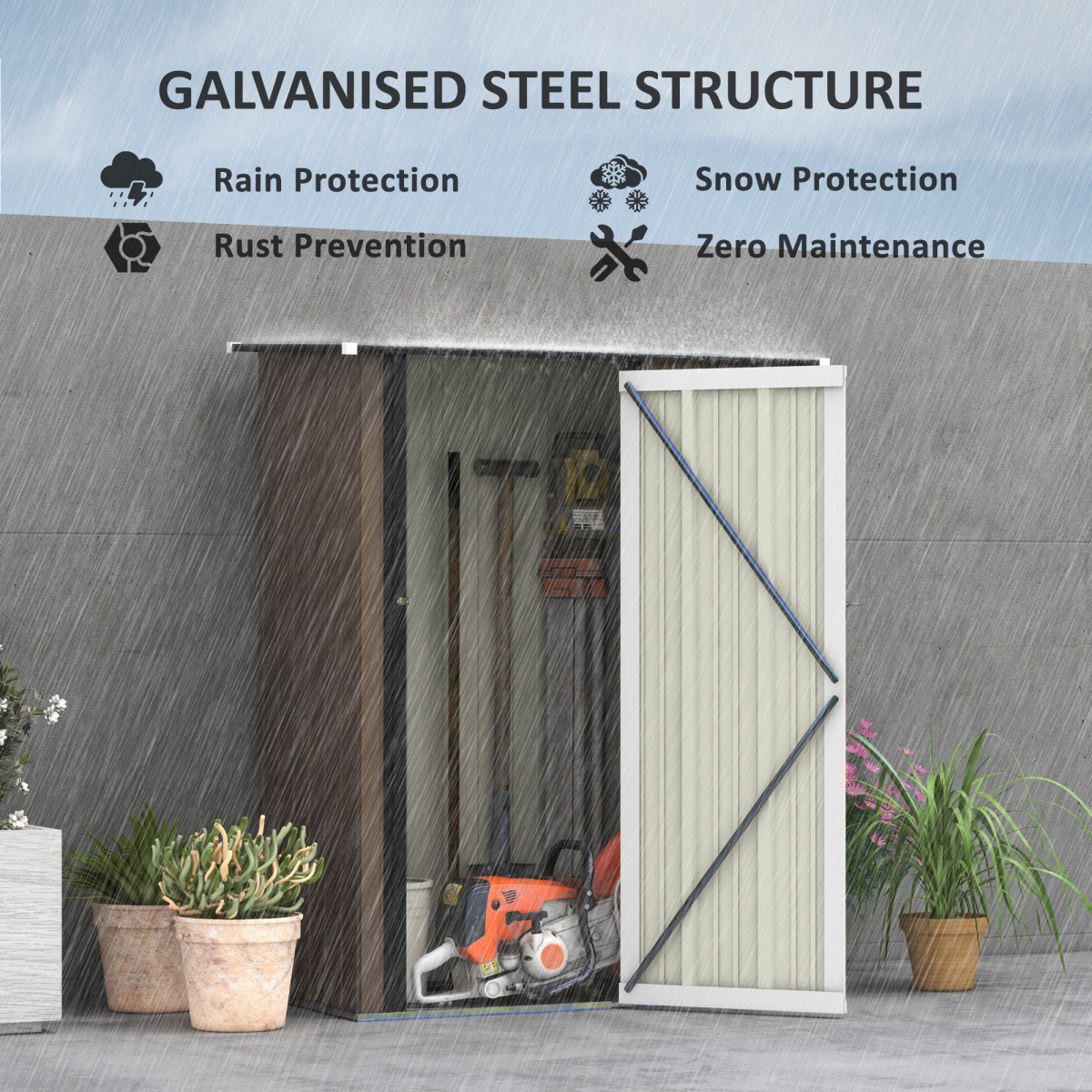 cortex-london-windsor-lockable-steel-garden-storage-shed-brown