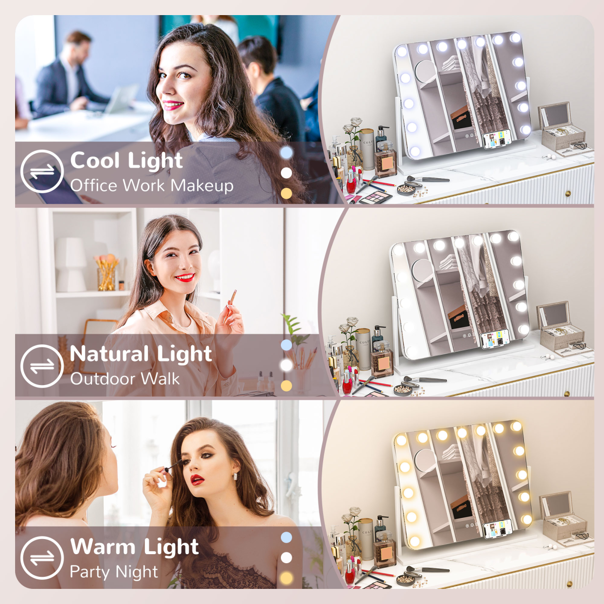 cortex-london-kensington-hollywood-led-makeup-mirror-white-14-led-bulbs-usb-port-10x-magnifying-mirror